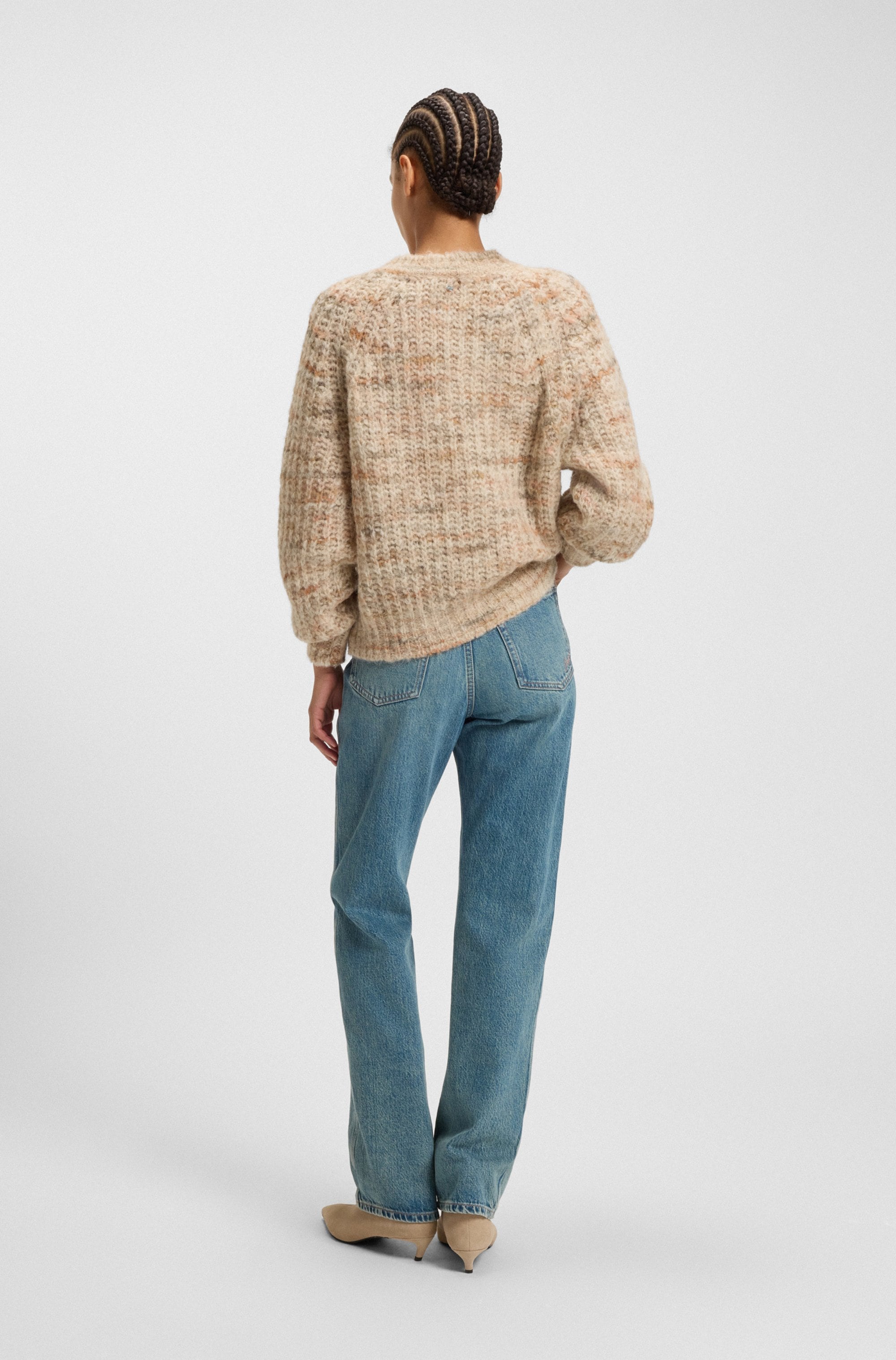 BOSS ORANGE Strickpullover »Fiambella Premium Damenmode«, Rundhalsausschnitt, mit Alpaka-Wolle