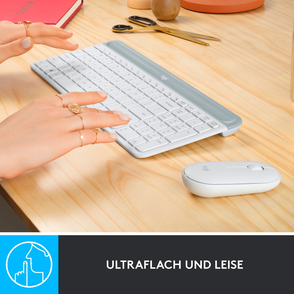 Logitech Tastatur- und Maus-Set »Slim Wireless MK470«