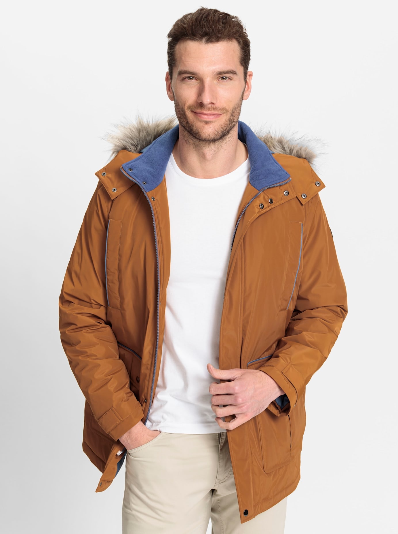 Marco Donati Langjacke, mit Kapuze