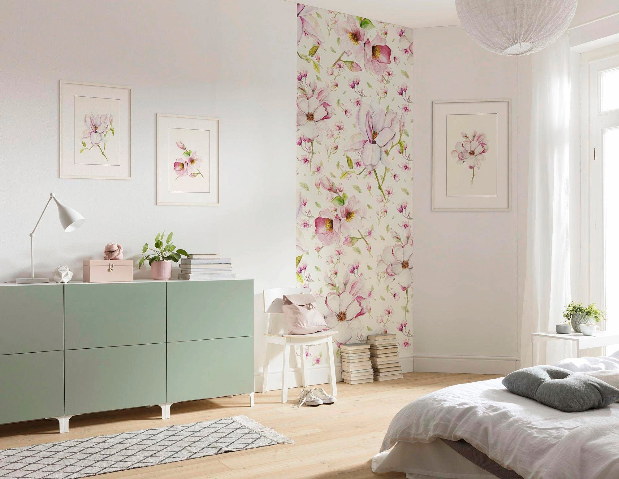 Komar Poster »Magnolia Shine«, Pflanzen-Blätter, (1 St.), Kinderzimmer, Schlafzimmer, Wohnzimmer