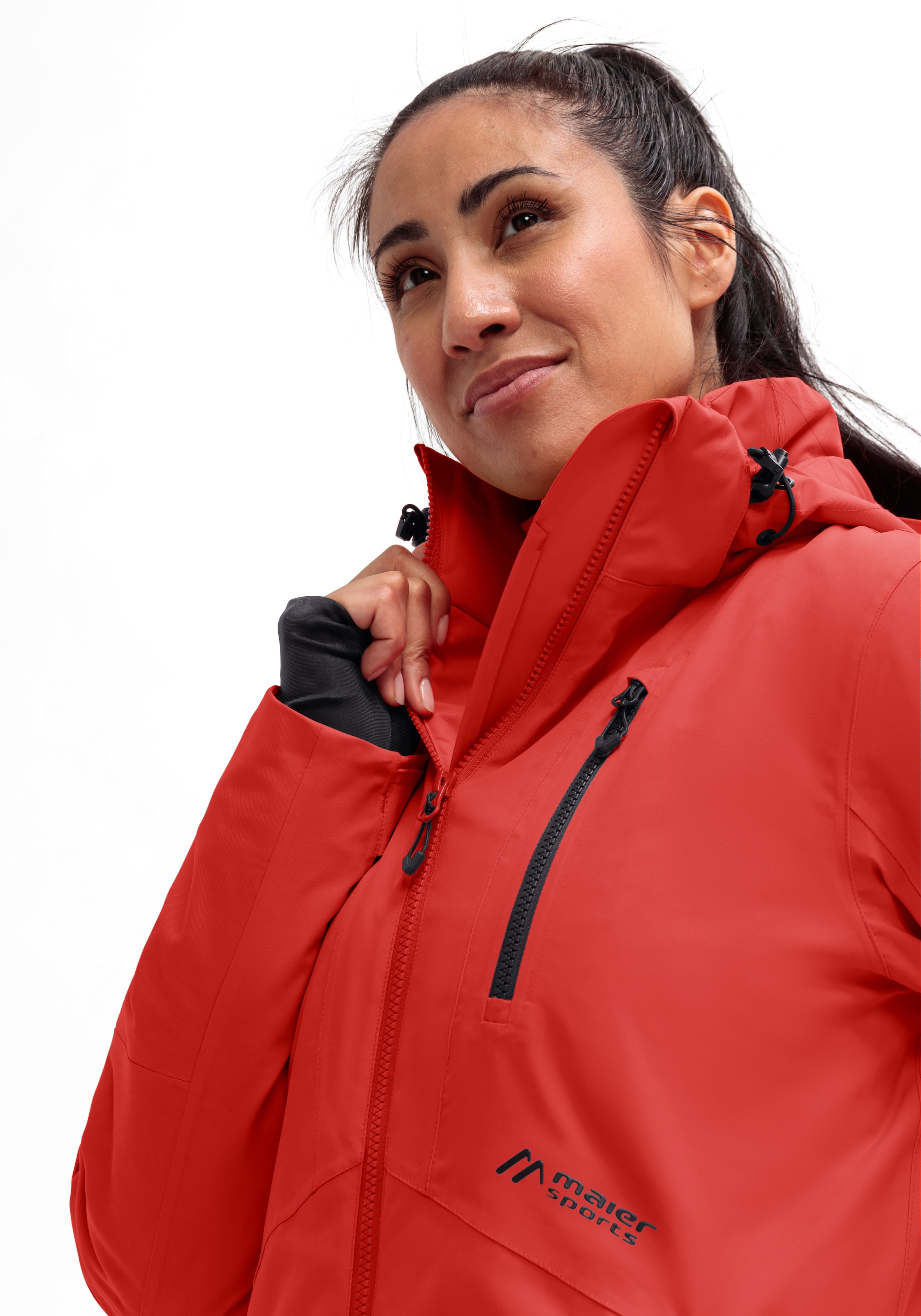 Maier Sports Skijacke »Straja«, Damen Winterjacke, wind/wasserdicht, 3 RV-Taschen und Kapuze