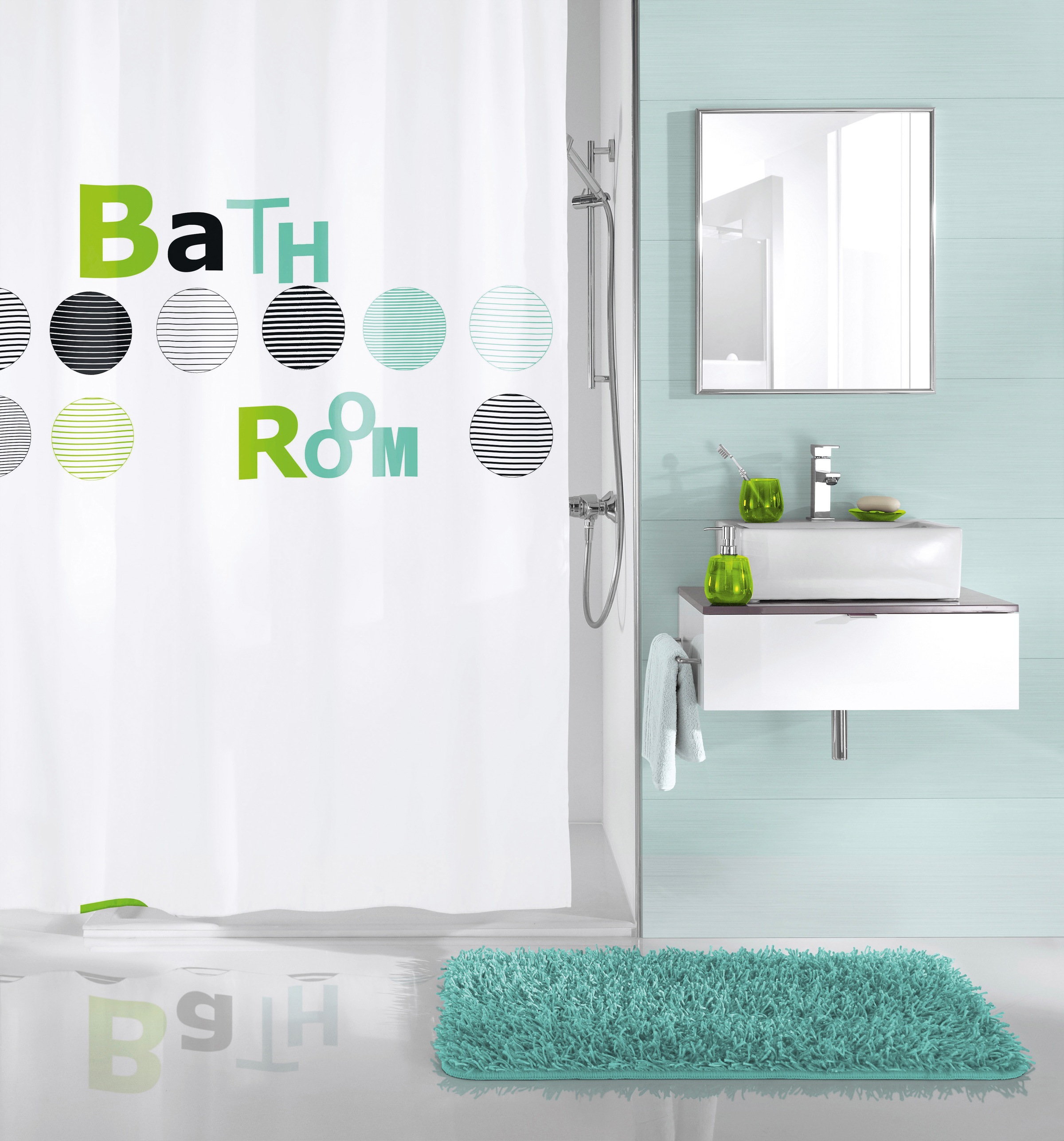 Kleine Wolke Duschvorhang »Bathroom«, Breite 180 cm, Höhe 200 cm
