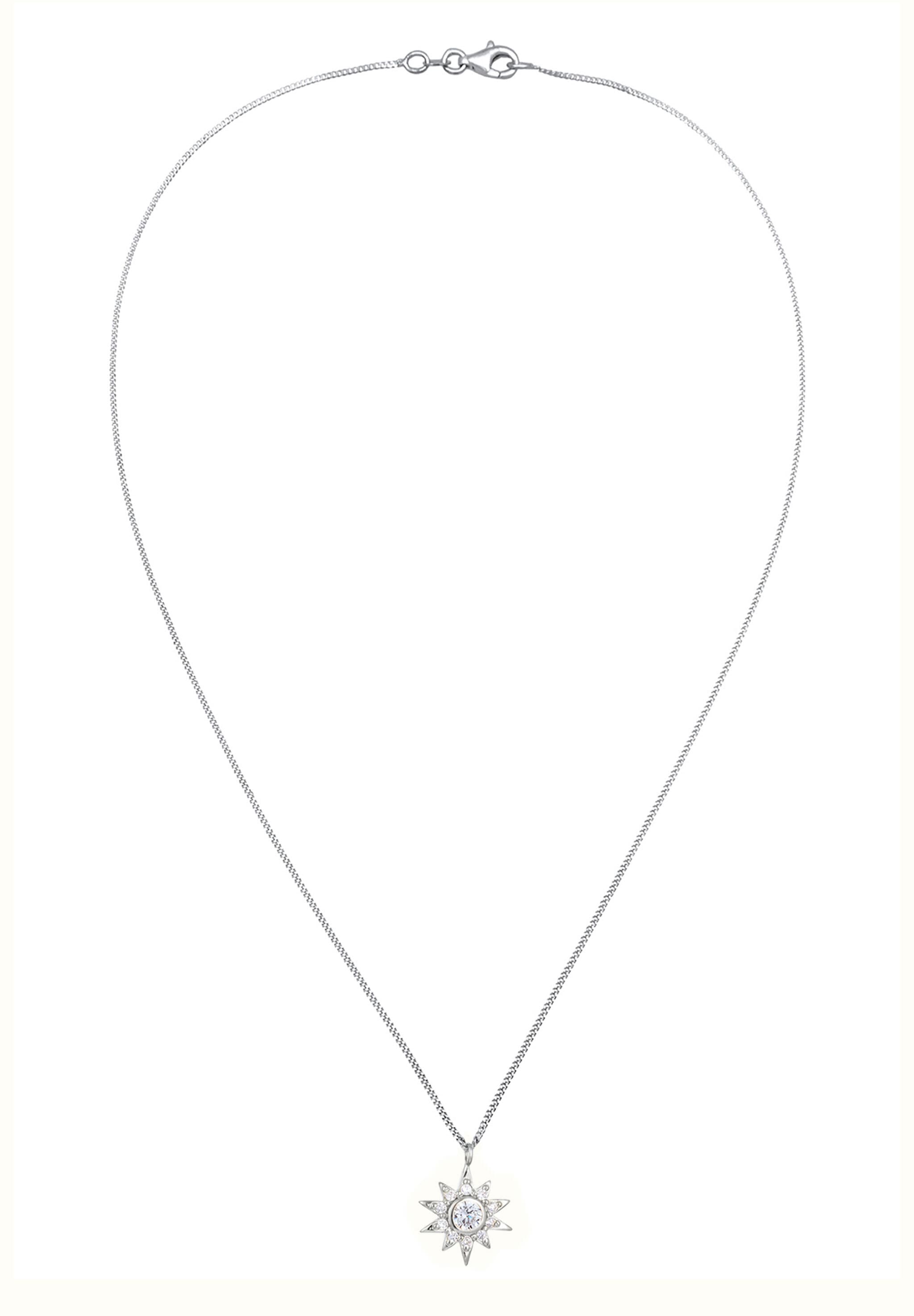 Elli Silberkette »Halskette Stern Zirkonia Weiß 925 Sterling Silber«