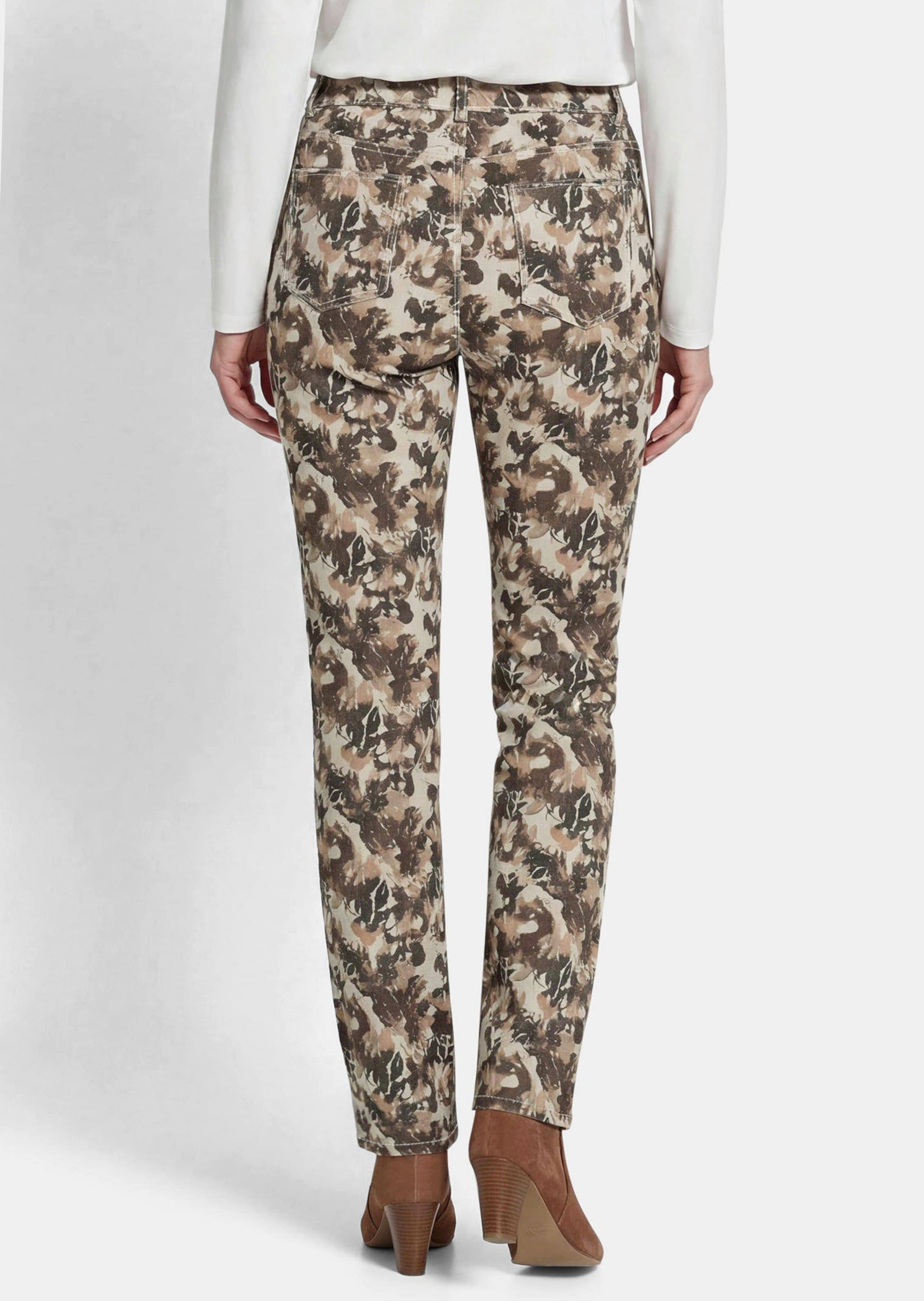 GOLDNER 2-in-1-Hose »Druckhose LOUISA im Jeans-Look«  kombistarker Alloverprint