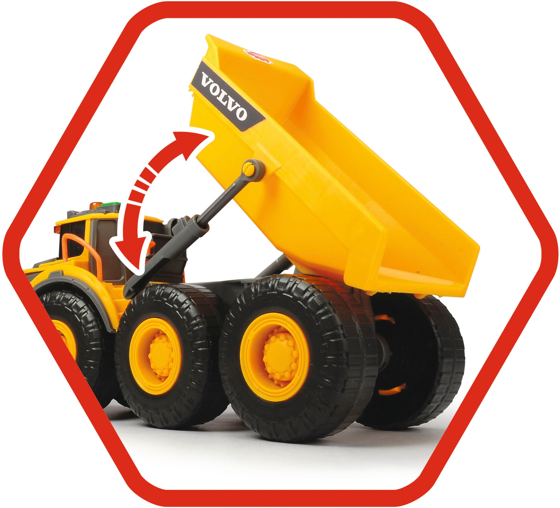 Dickie Toys Spielzeug-Baumaschine »Volvo Articulated Hauler«, mit Licht & Sound