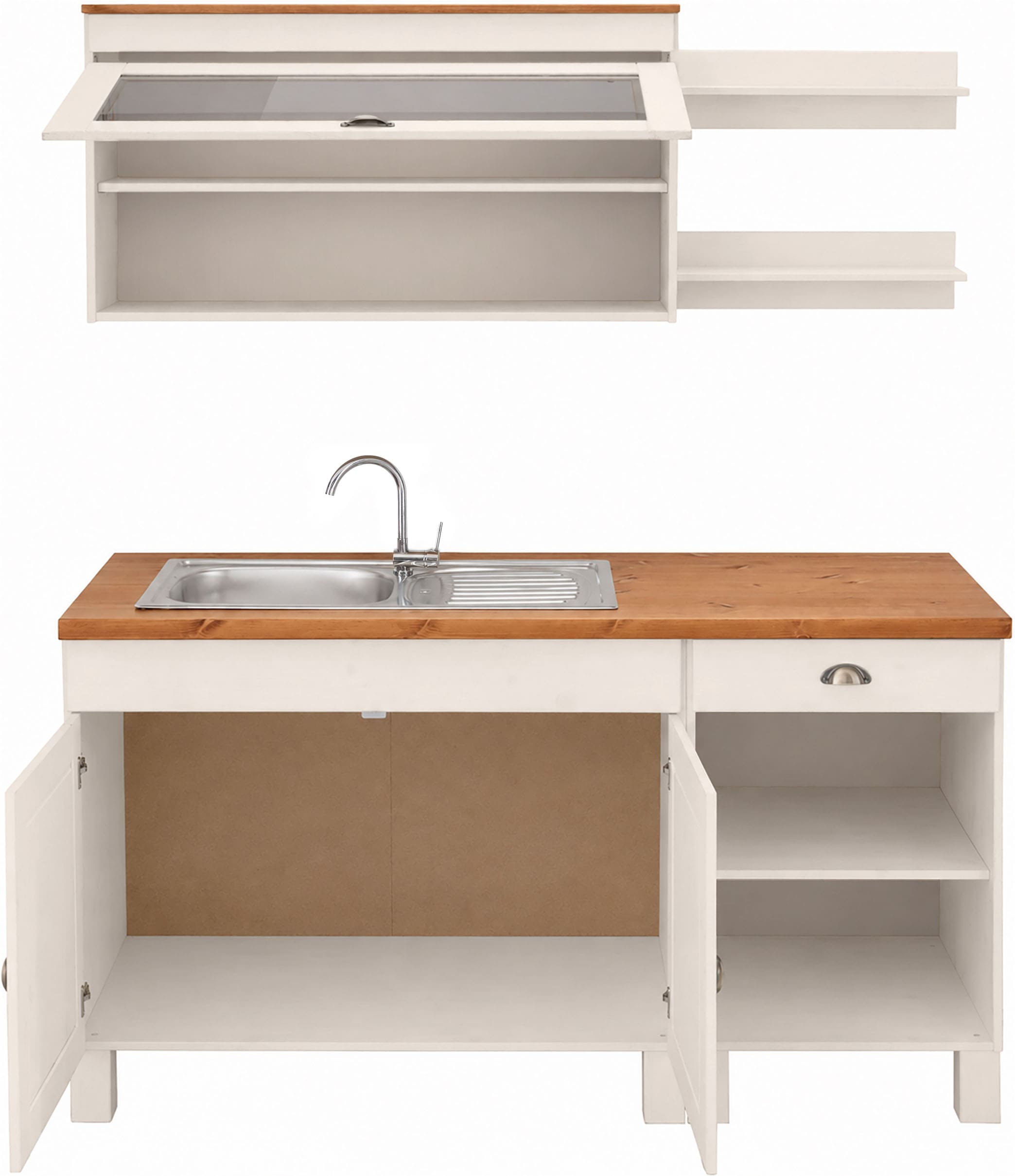 Home affaire Pantryküche »Oslo« Breite 150 cm, Arbeitsplatte 35mm stark, ohne E-Geräte