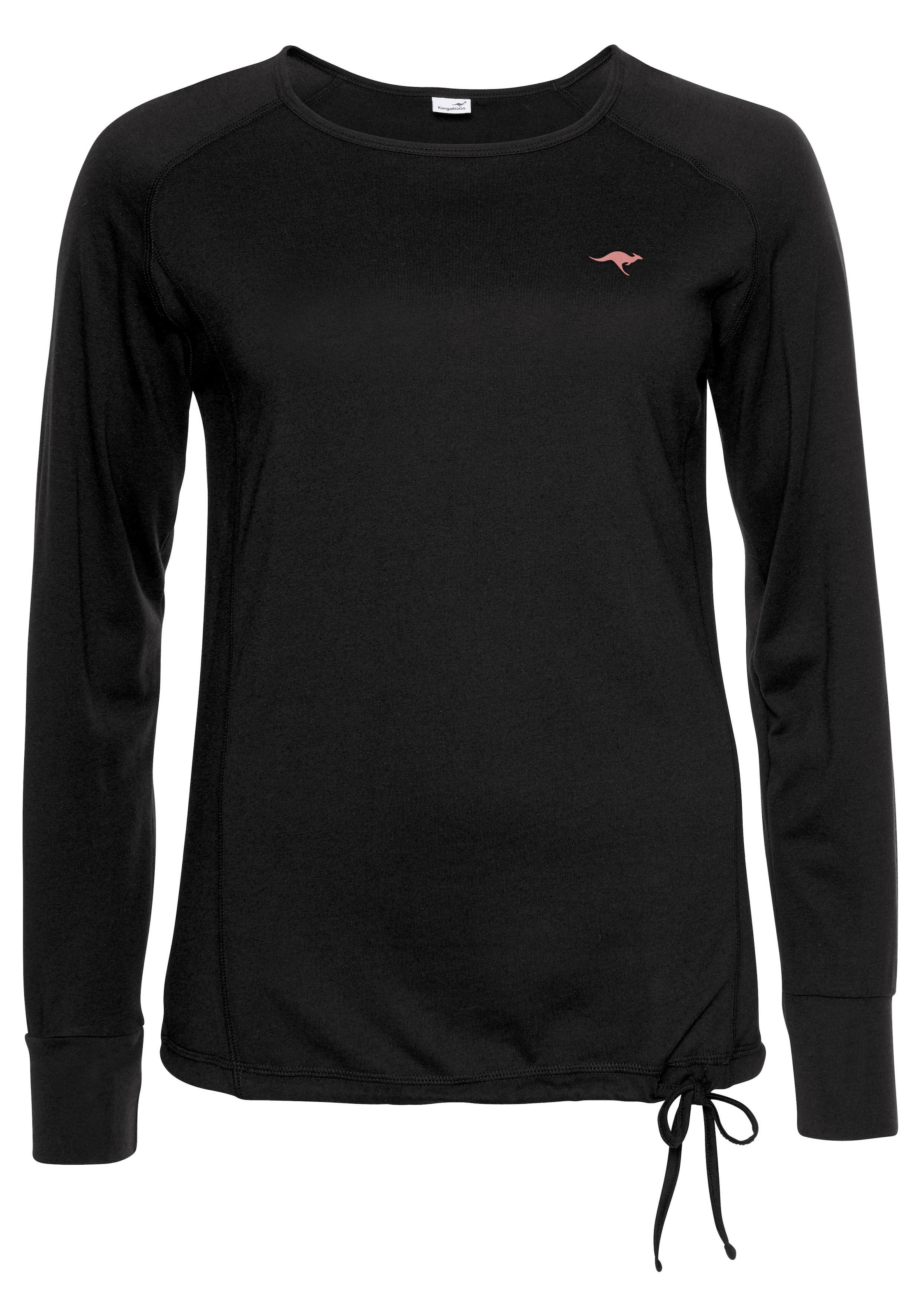 KangaROOS Langarmshirt, Langarm, für Büro und Freizeit, aus Baumwollmischung