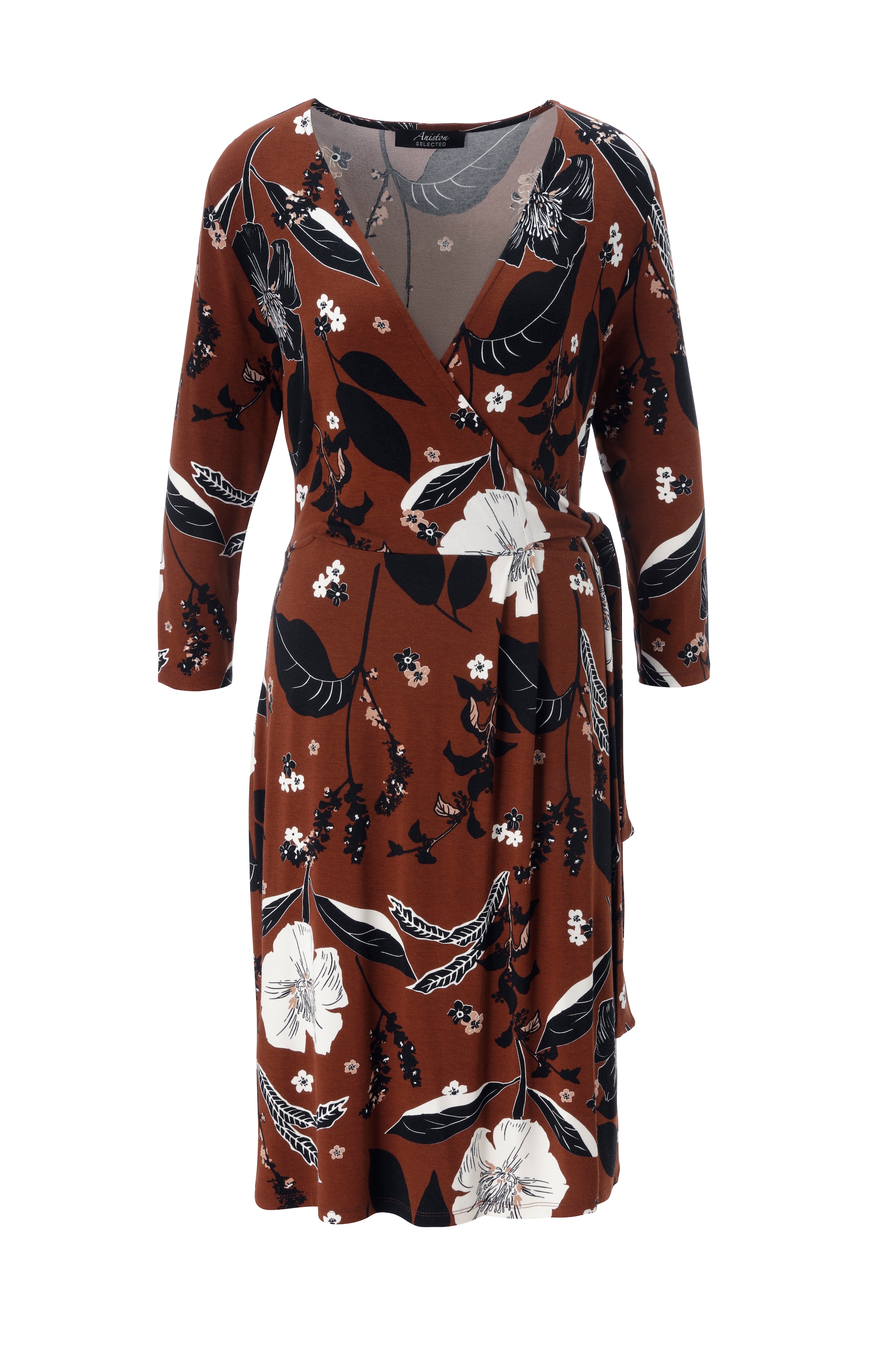 Aniston SELECTED Jerseykleid in femininer Wickel-Optik