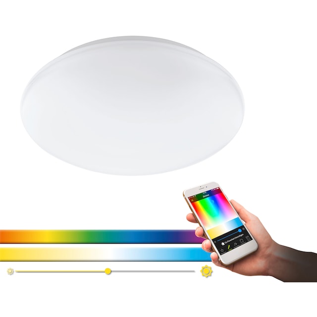 EGLO LED Deckenleuchte »GIRON-C«, 1 flammig-flammig, Smart Home Deckenlampe  Ø30cm, dimmbar, Weißtöne und Farben einstellbar im OTTO Online Shop