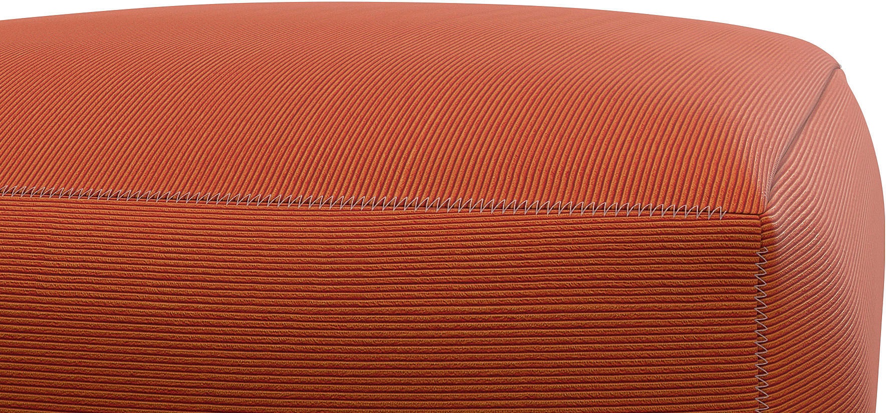FLEXLUX Pouf »Lucera«, modern & anschmiegsam, Kaltschaum, Stahl-Wellenunterfederung