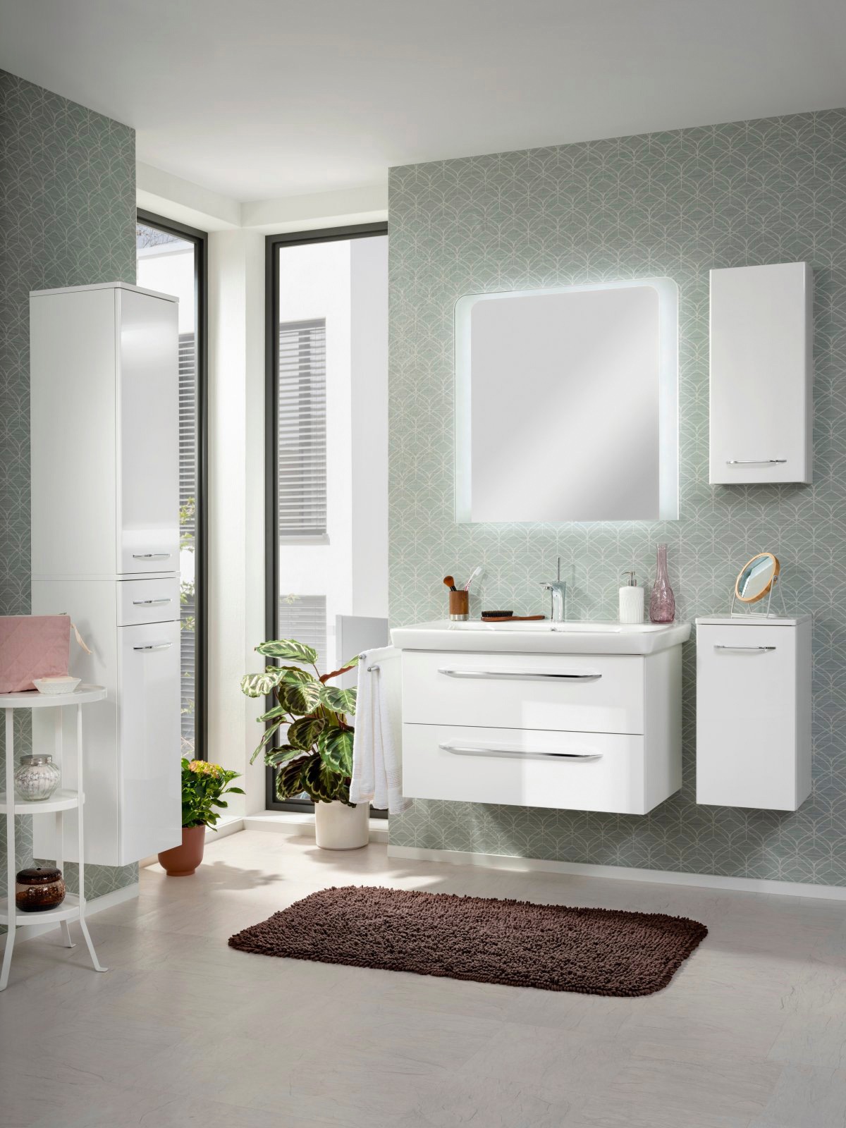 FACKELMANN Einbauwaschbecken »Milano«, kombinierbar mit Waschenbeckenbeleuchtung (Conura Light)
