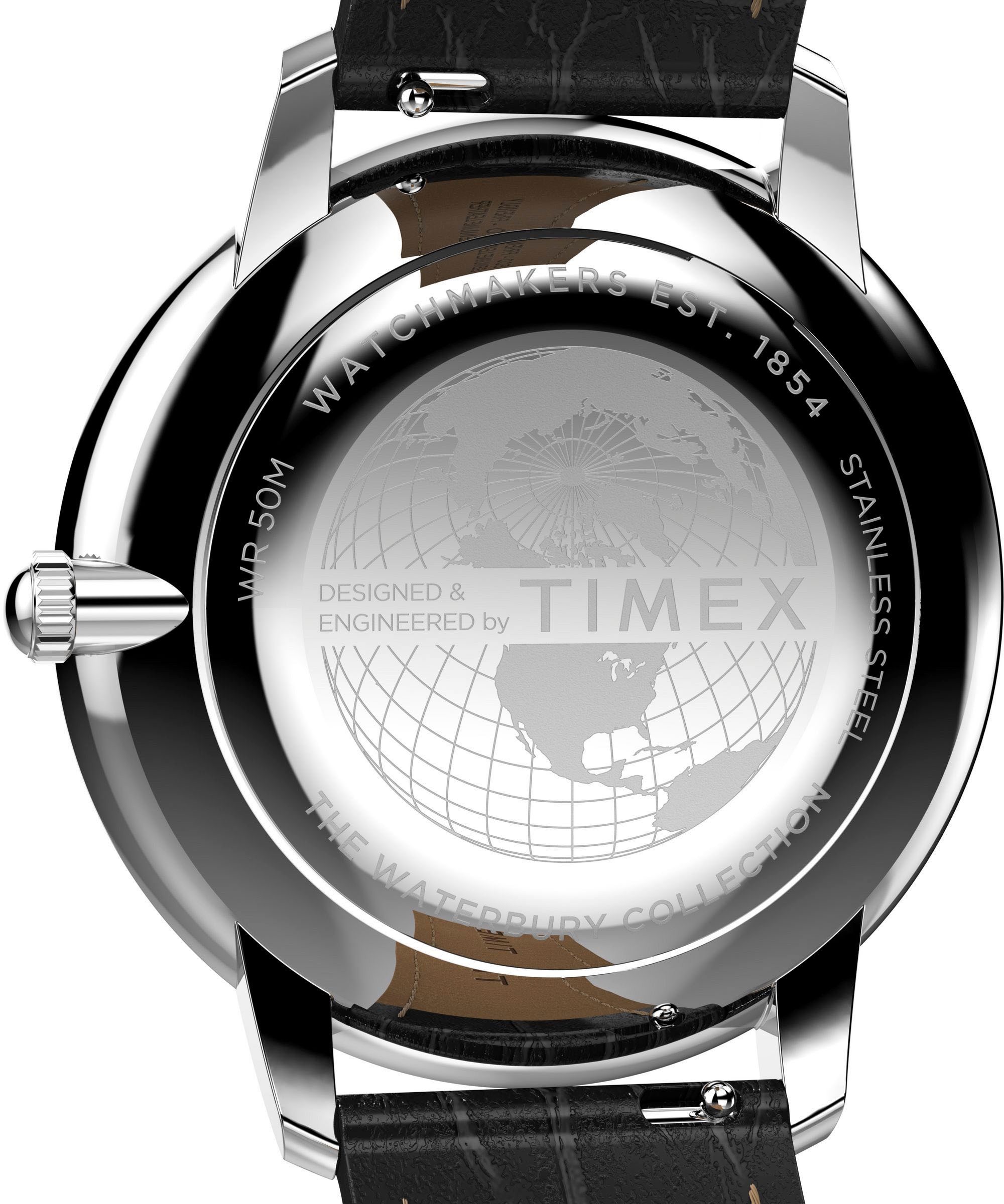 Timex Quarzuhr »WATERBURY METROPOLITAN«, Armbanduhr, Herrenuhr,Lederarmband,analog