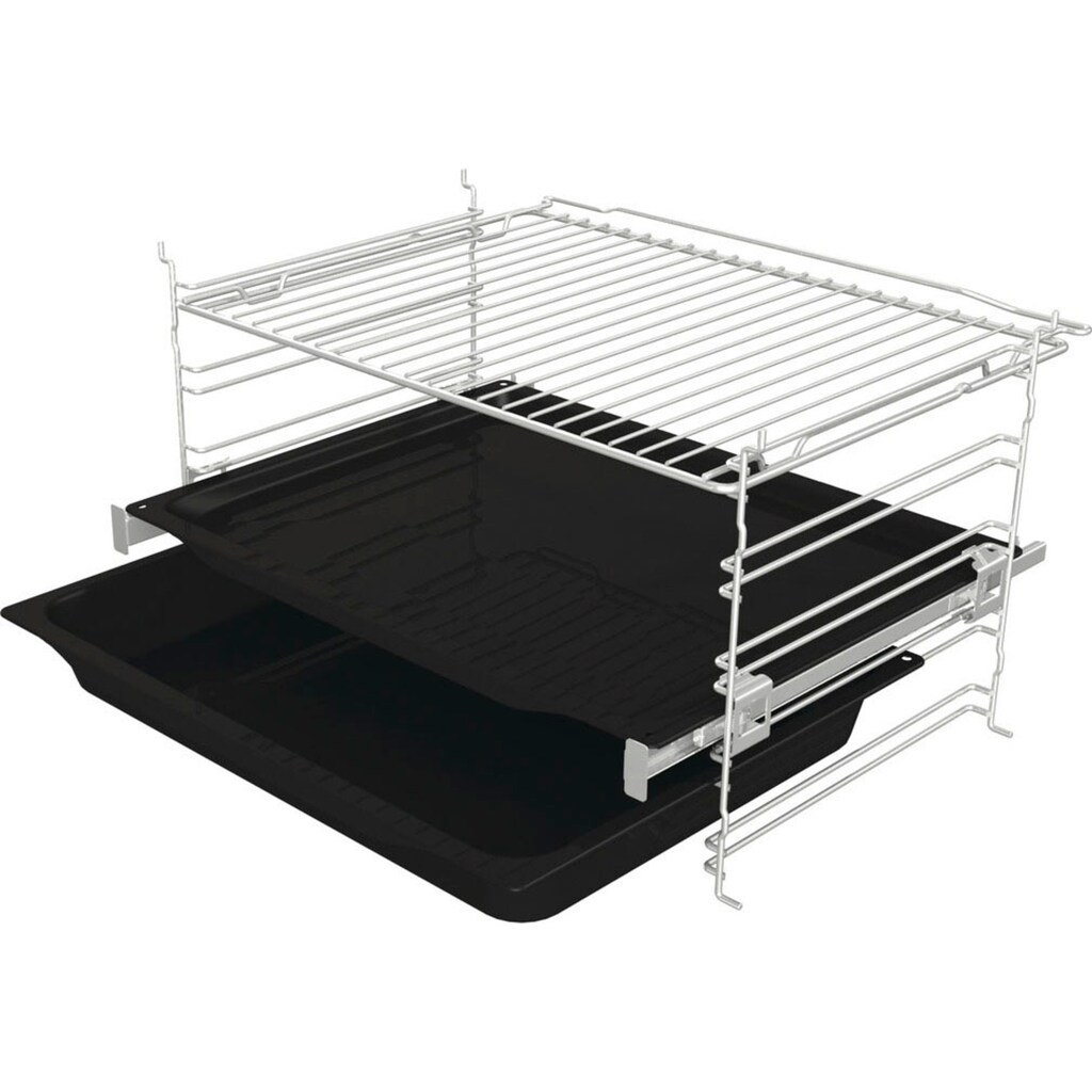 GORENJE Backofen-Set »Black Pacific Basic Set«, BOS6737E13BGOT, mit 1-fach-Teleskopauszug, Aqua Clean, (Set), ExtraSteam