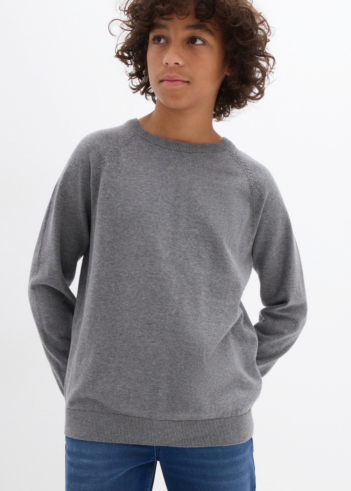 bonprix Strickpullover Packung,  für Kinder, pflegeleichte Qualität, normale Passform