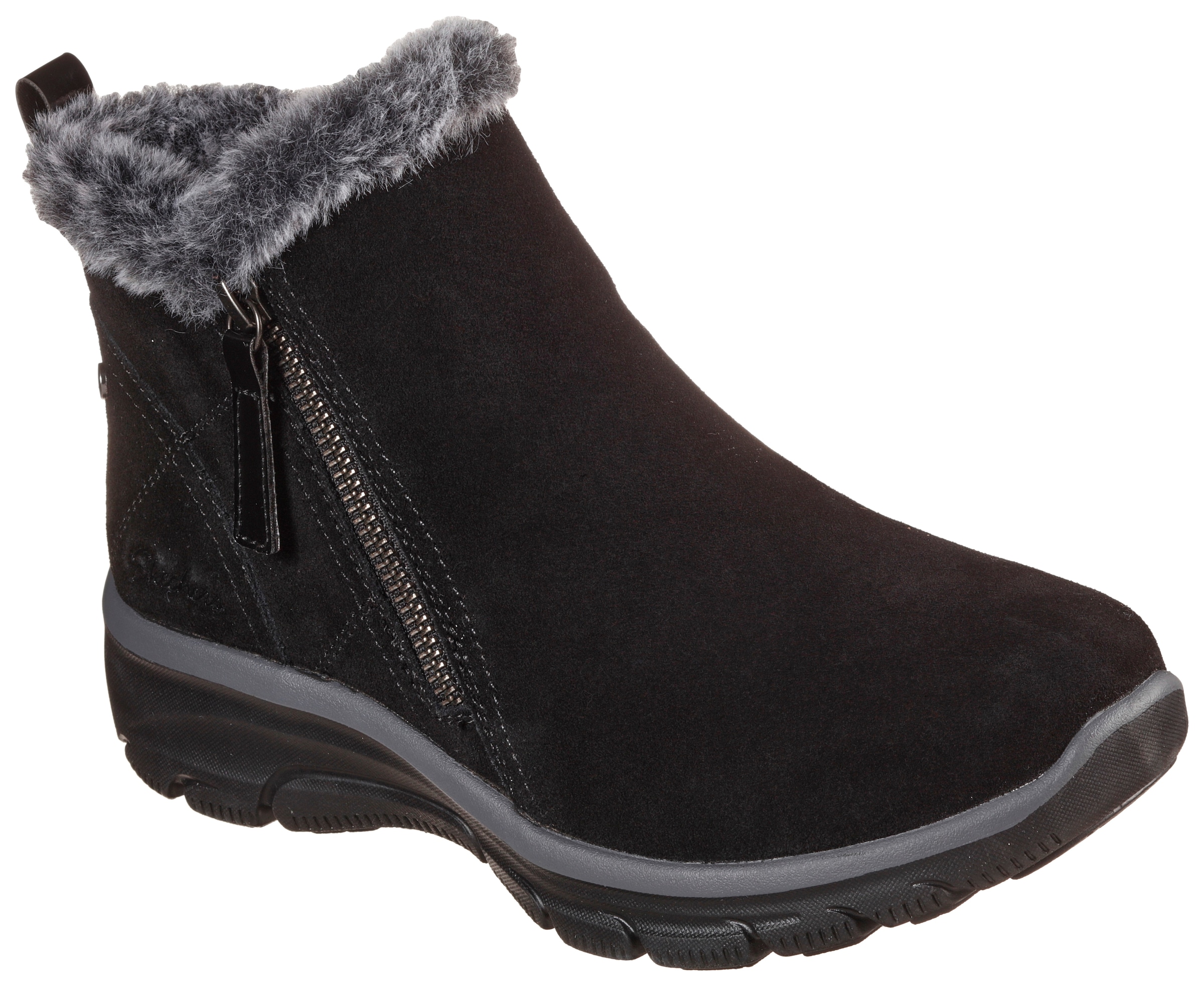 Skechers Winterboots »EASY GOING - HIGH ZIP«, Winterschuh mit Fellimitatkragen