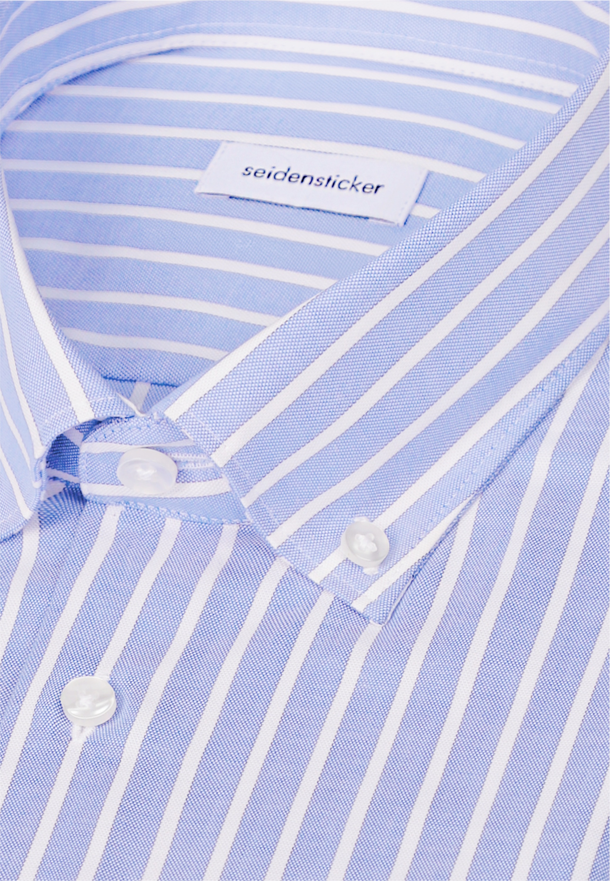 seidensticker Businesshemd »Schwarze Rose« Regular 1/1 Button-Down-Kragen Gestreift