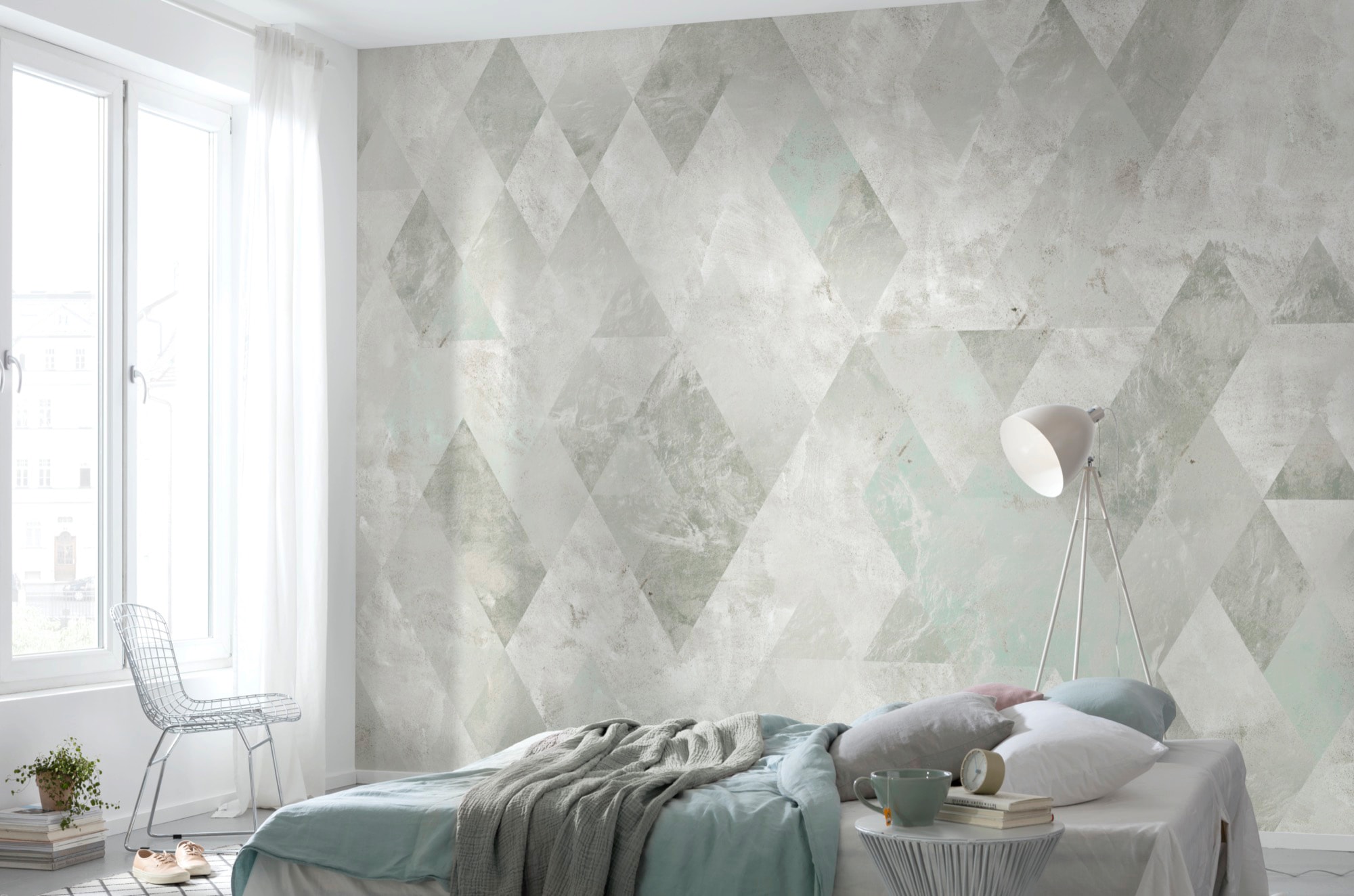 Komar Vliestapete »Digitaldruck Vlies - Harlekin Clay - Größe 400 x 280 cm«, bedruckt, Wohnzimmer, Schlafzimmer