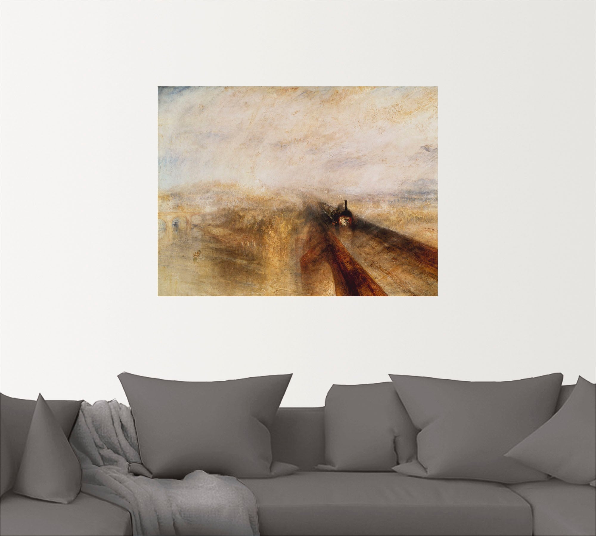 Artland Wandbild »Regen, Dampf und Geschwindigkeit«, Züge, (1 St.), als Leinwandbild, Wandaufkleber oder Poster in versch. Größen