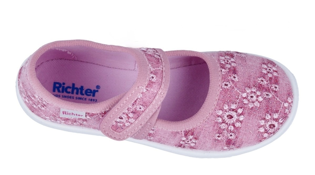 Richter Hausschuh »Mia«  Klettschuh, Kindergartenschuh, mit Label, Größenschablone zum Download