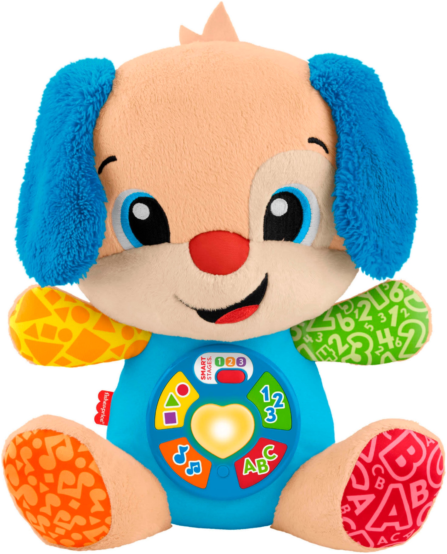 Fisher-Price® Kuscheltier »Lernspaß Hündchen (D, F, E, I, DU)«, mit Licht- und Soundeffekten