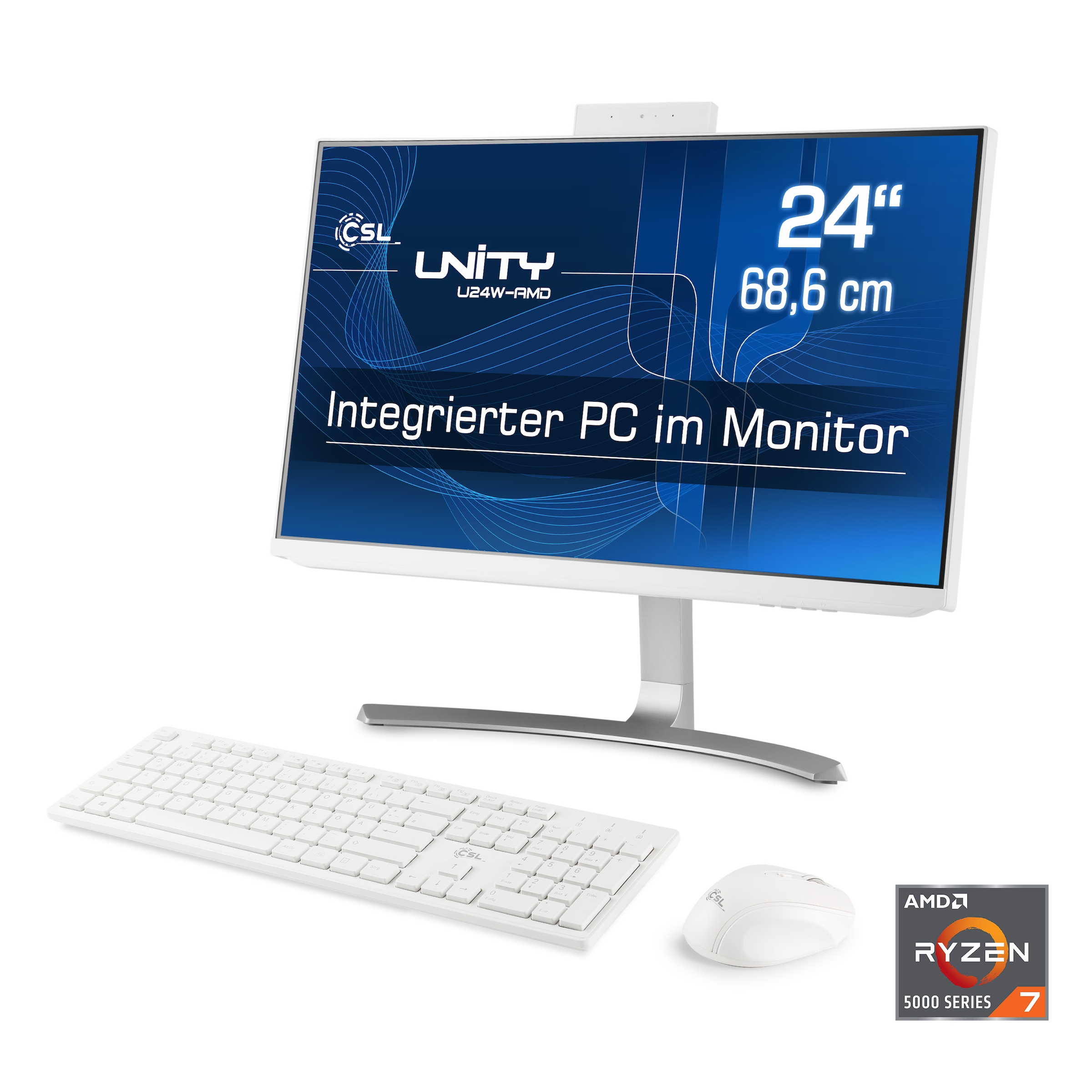 Csl All-in-One PC »Unity U24-AMD« in weiß