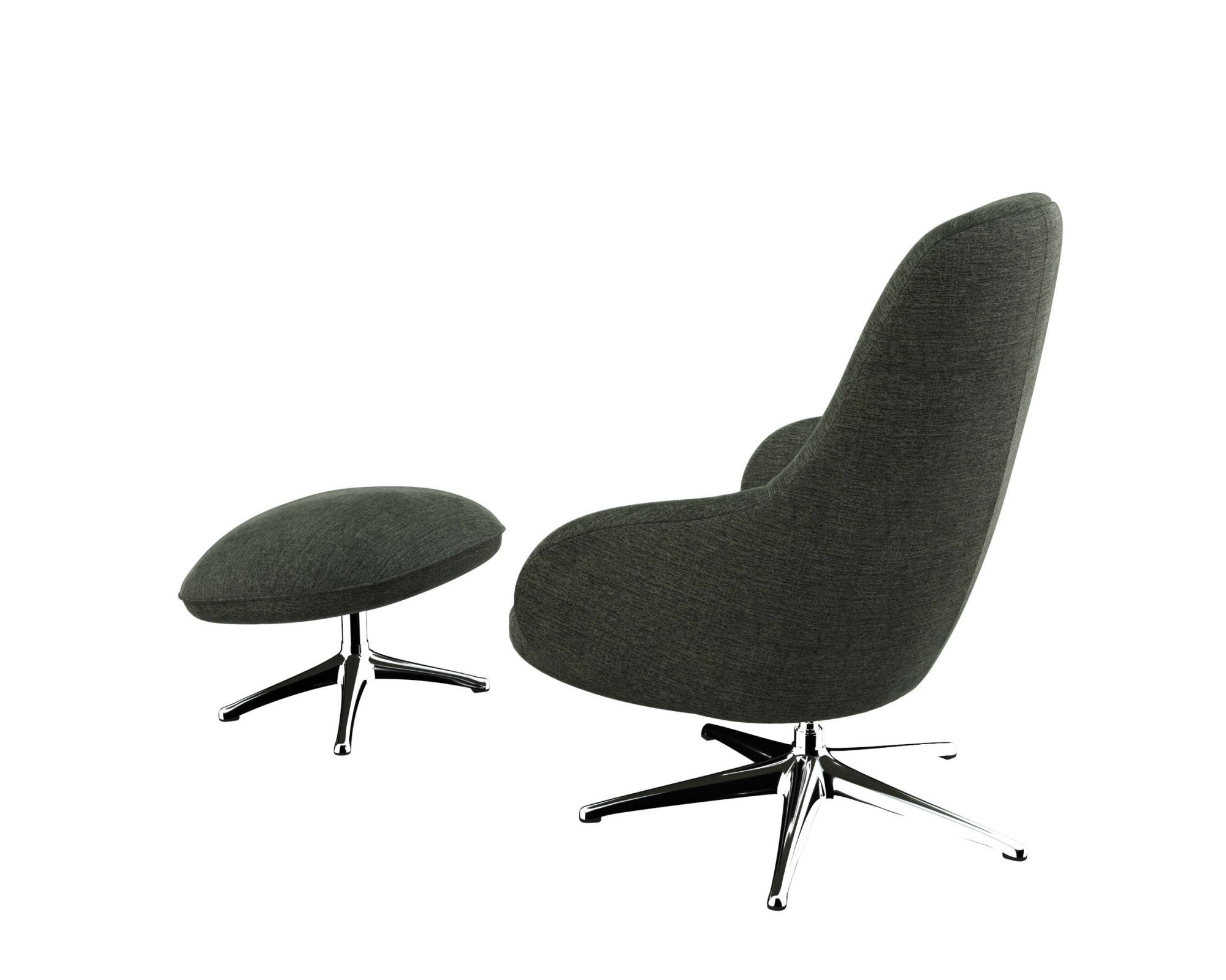 FLEXLUX Drehsessel »Falcone, TV-Loungesessel, Fernsehsessel, Polstersessel,«, Liegefunktion, drehbar, Fuß Alu