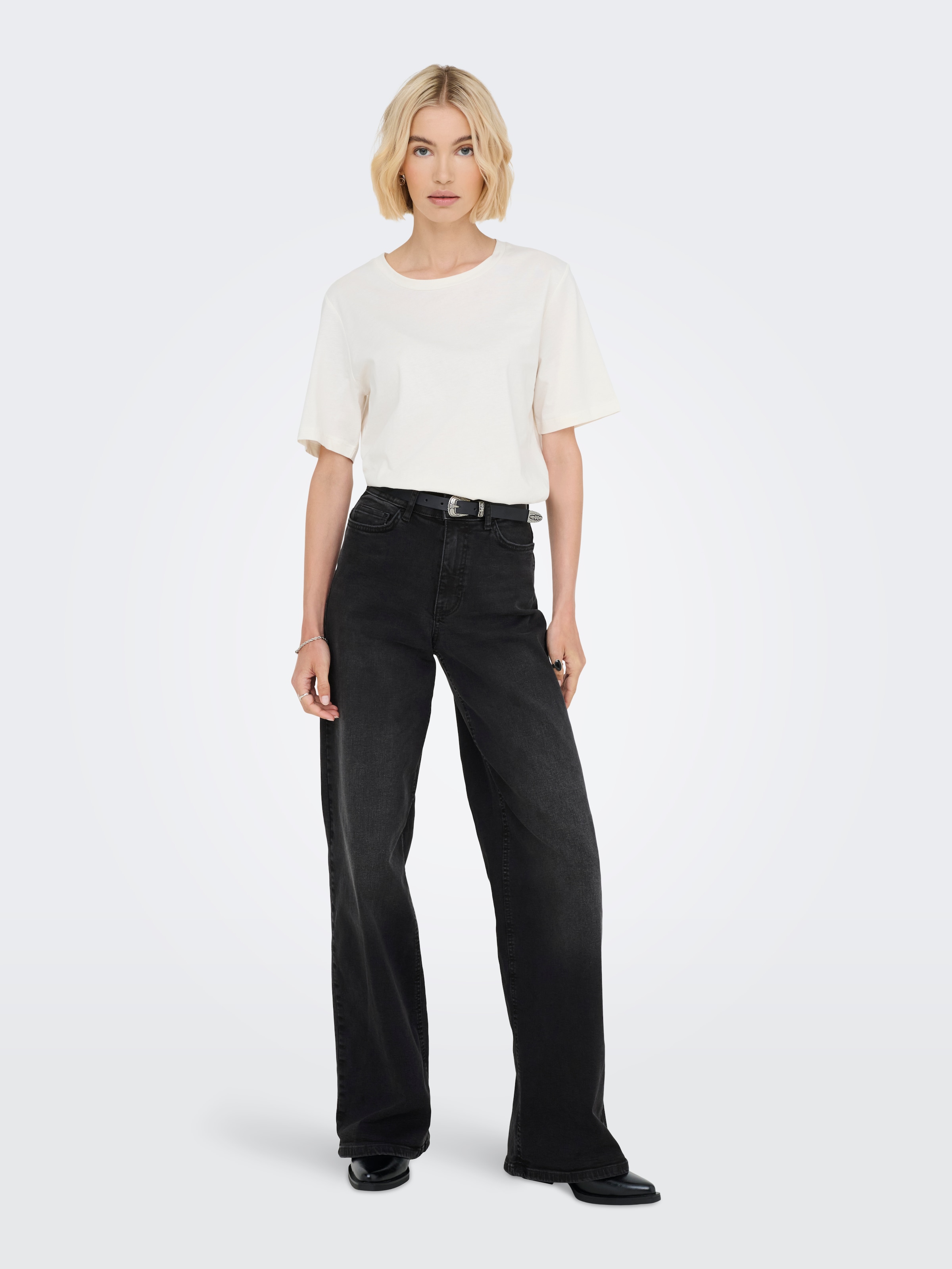 JDY High-waist-Jeans »JDYFELINA-FINA HW WIDE BLK JEANSDNM NOOS«