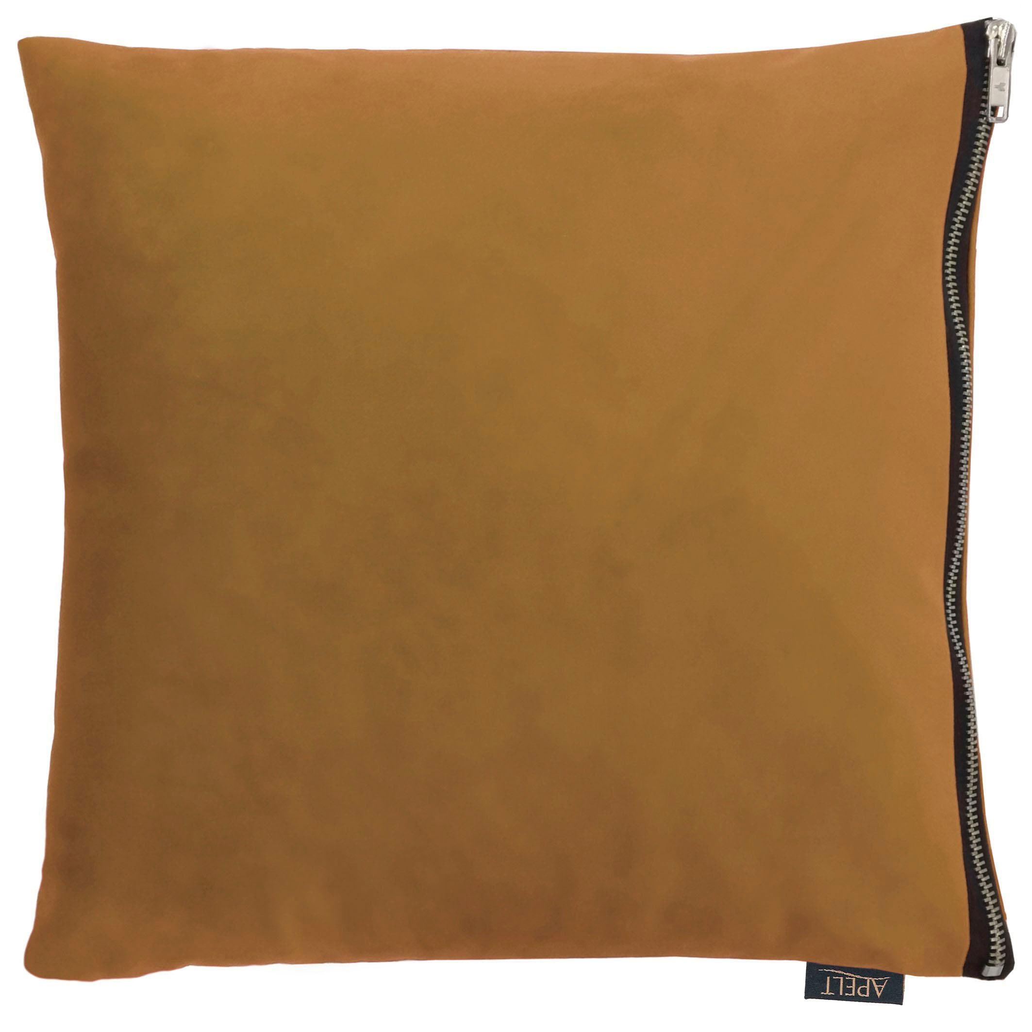 APELT Dekokissen »TASSILO« Uni, Samt, Kissenhülle mit Füllung, 1 Stück