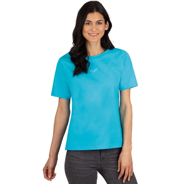 Trigema T-Shirt »TRIGEMA T-Shirt DELUXE Baumwolle mit Kristallsteinen« im  OTTO Online Shop