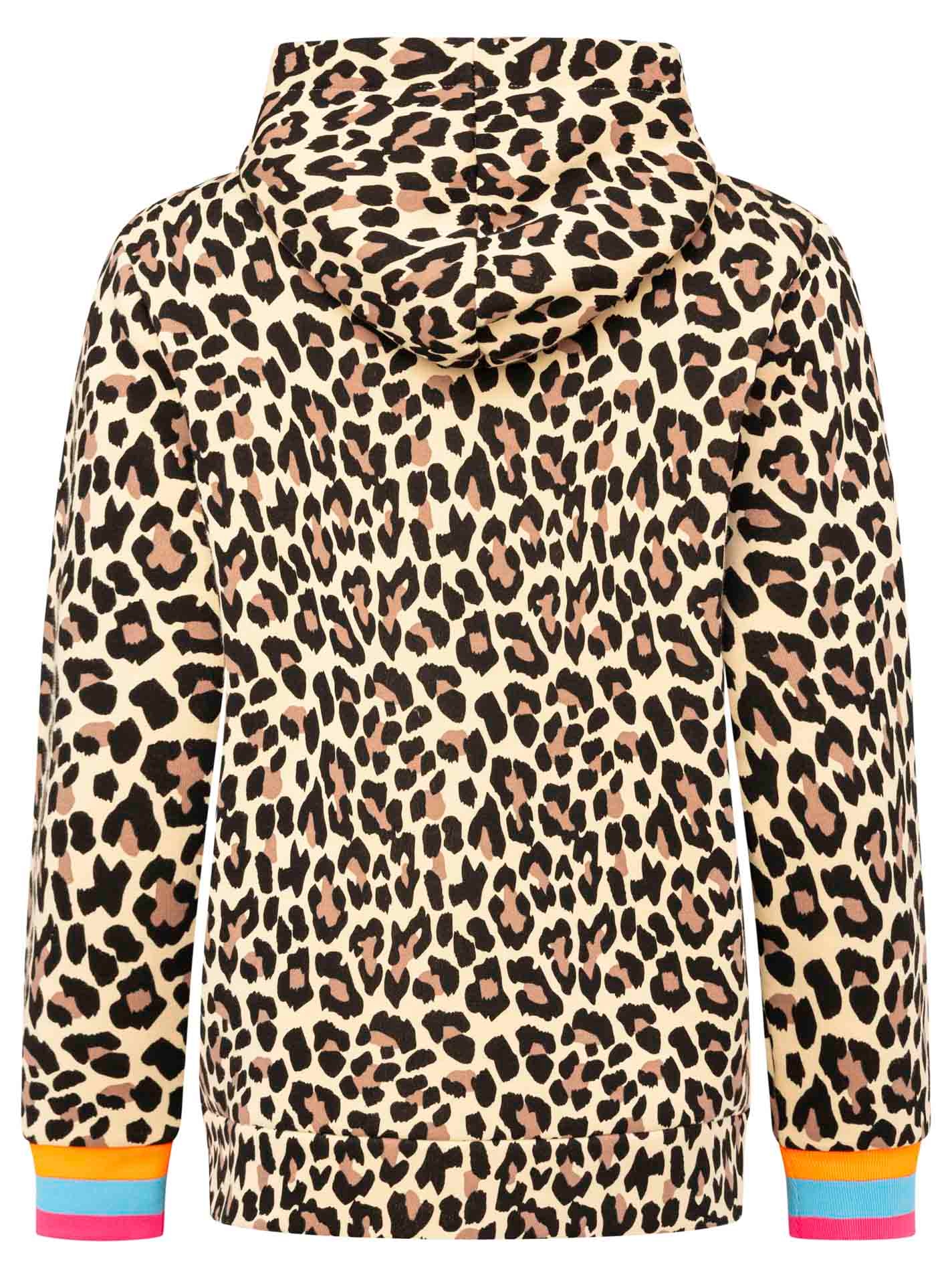 Zwillingsherz Kapuzensweatjacke »"Leo Neon Kante"«, neonfarbenen Bündchen und Zugbändern, mit Reißverschluss