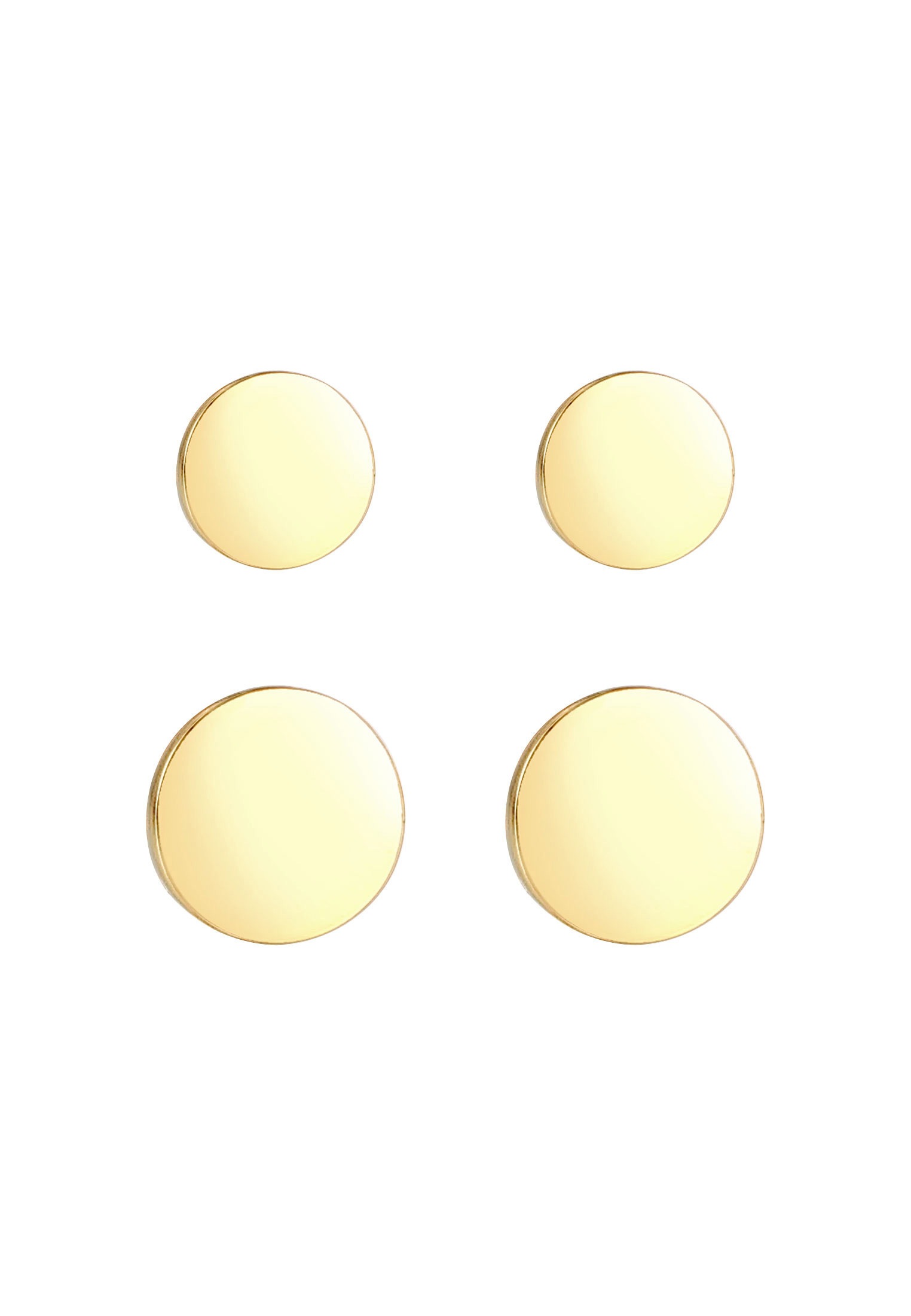 Elli Ohrstecker-Set »Ohrringe Disc Plättchen Kreis Basic 2er Set 925 Silber«
