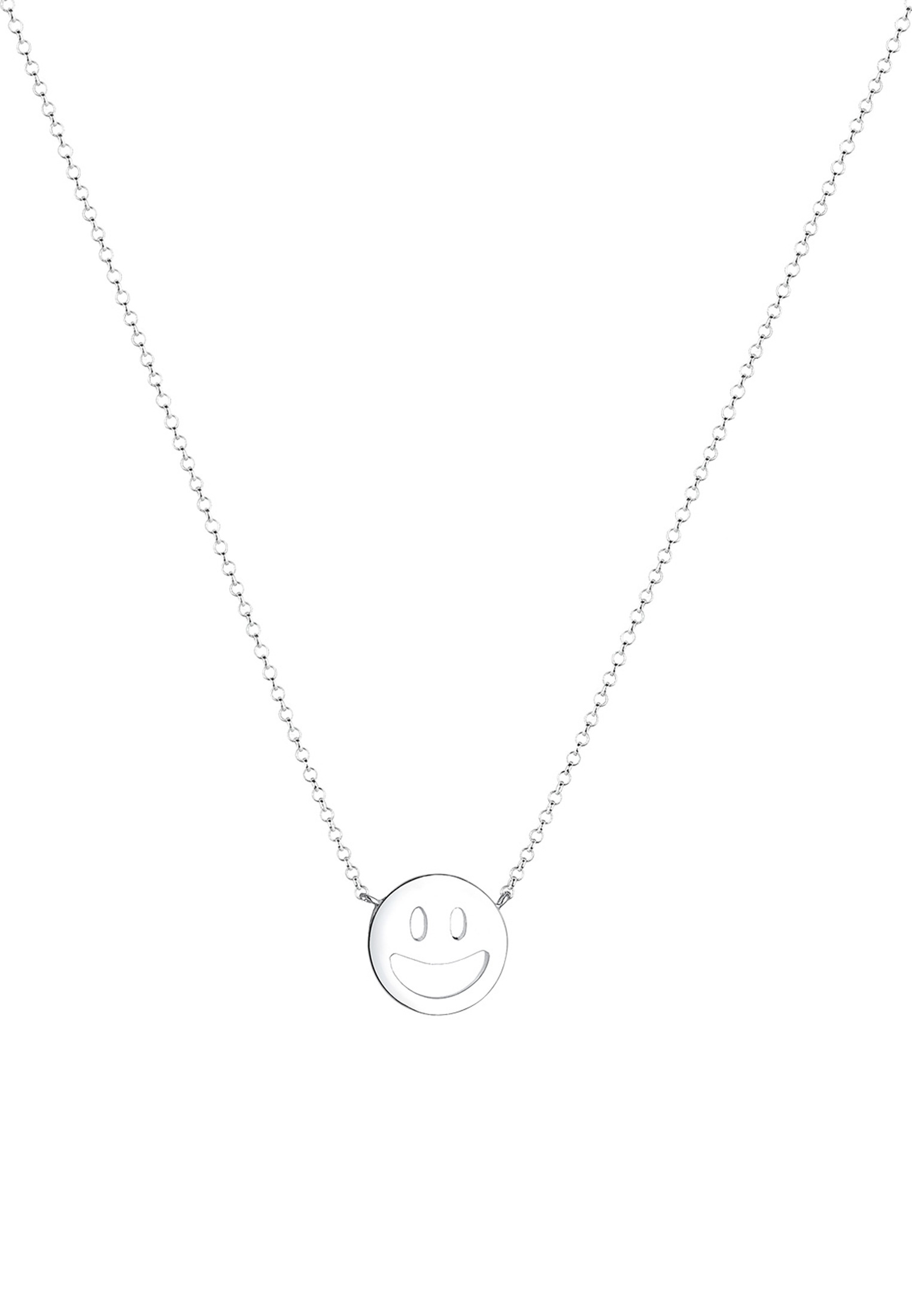 Elli Kette mit Anhänger »Halskette Smiling Face 925 Sterling Silber«