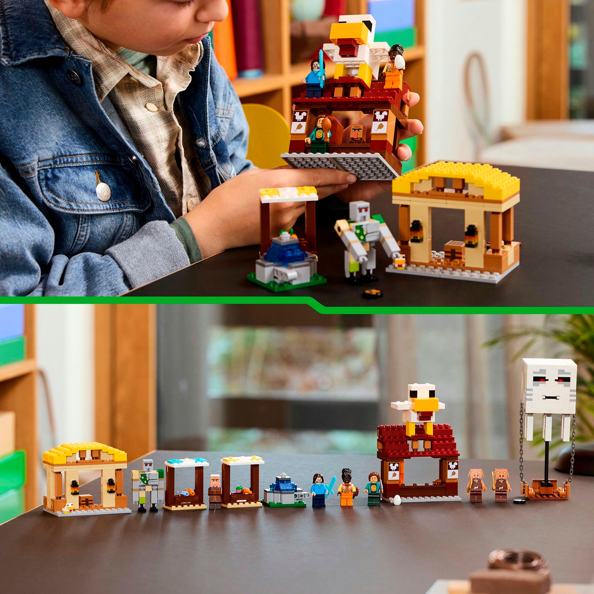 LEGO® Konstruktionsspielsteine »Angriff des Ghast-Ballons (21273), LEGO® Minecraft«, (555 St.), Made in Europe