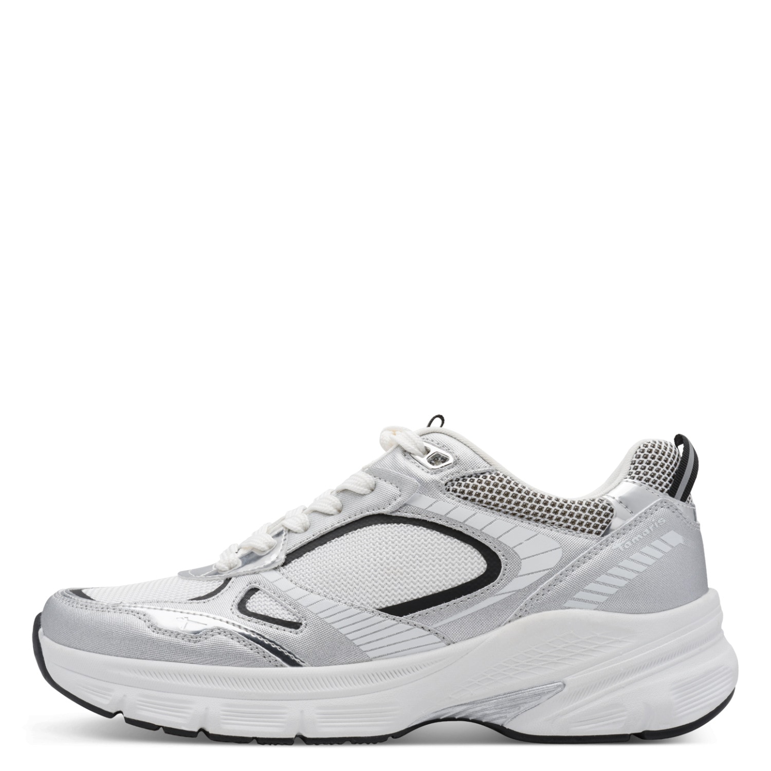 Tamaris Plateausneaker  , Freizeitschuh, Halbschuh, Schnürschuh mit Besätzen in Metallic-Optik