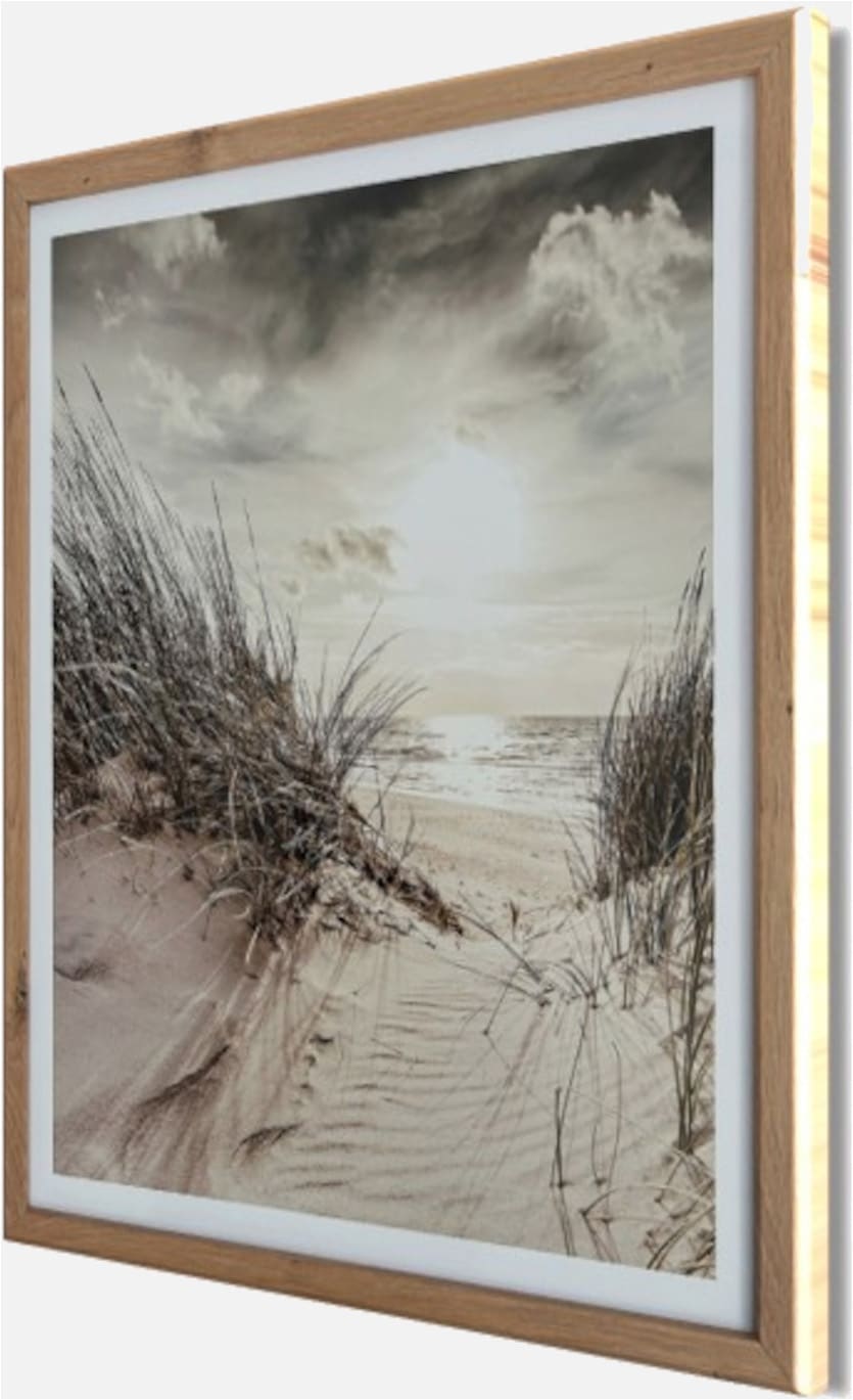 Bönninghoff Bild mit Rahmen »Wandbild gerahmt STRAND DÜNE 40x50 cm – Küsten Wanddeko maritim« Landschaft | Meer | Meer Bilder | Natur | Strand | Strandbilder 1 Stk. tlg. mit dekorativem Rahmen