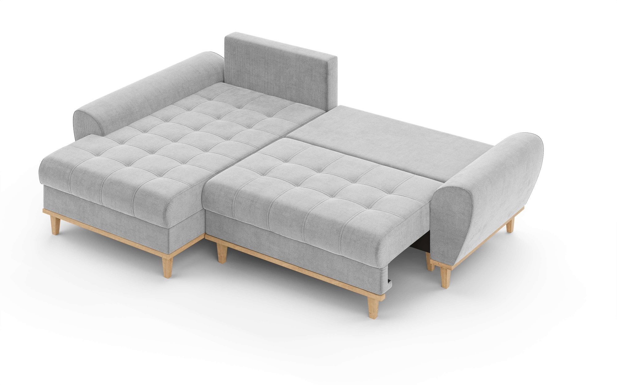 Home affaire Ecksofa »Ahrdorf mit Bettfunktion und Bettkasten, Maße: B/H/T 268/86/175 cm« L-Form mit 3 Rückenkissen  und moderne gerundete Armlehnen