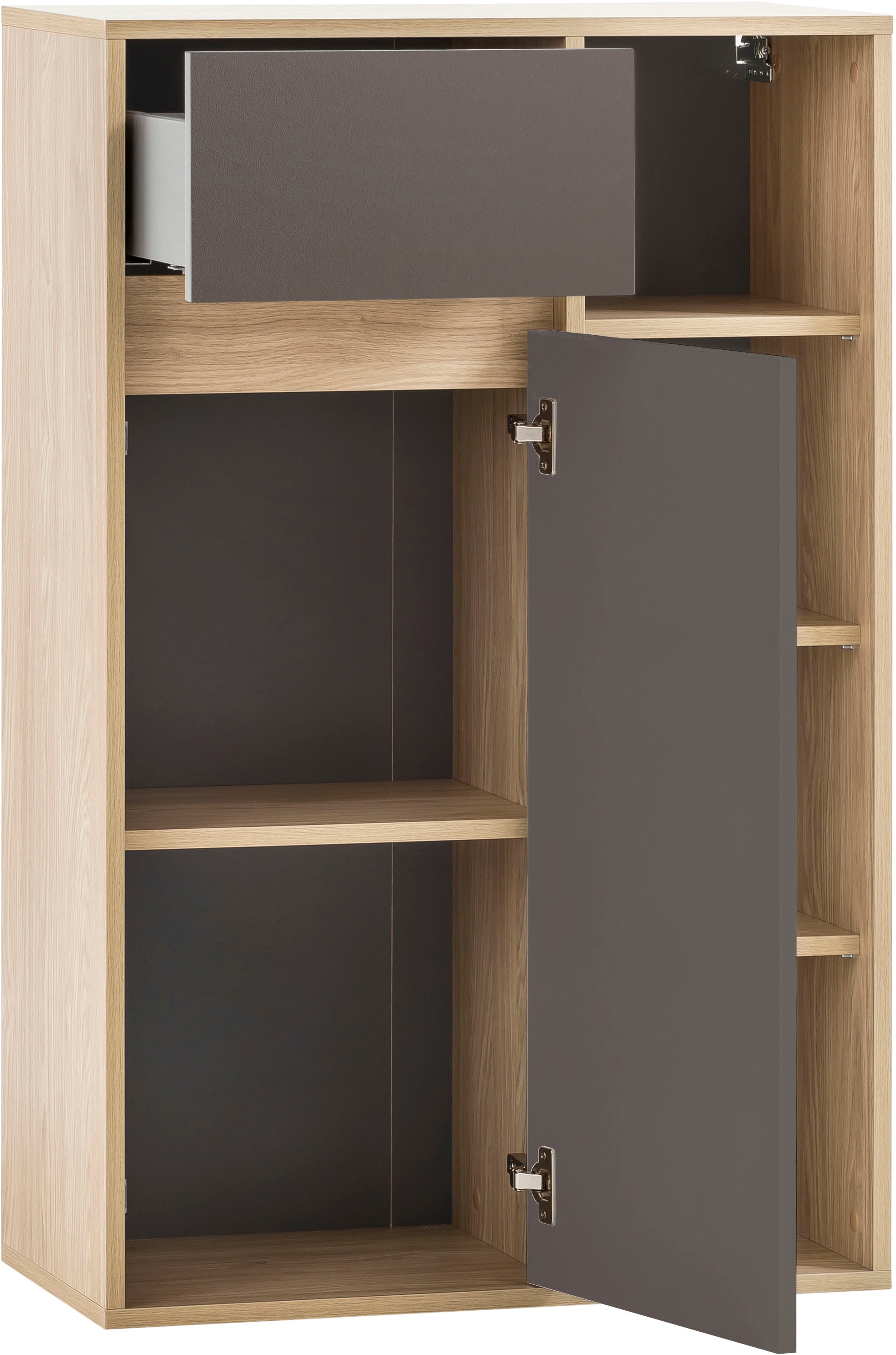 Schildmeyer Midischrank »Mali, Breite 66 cm«, Holzdekor mit fühlbarer Struktur, Grifflose Türöffnung