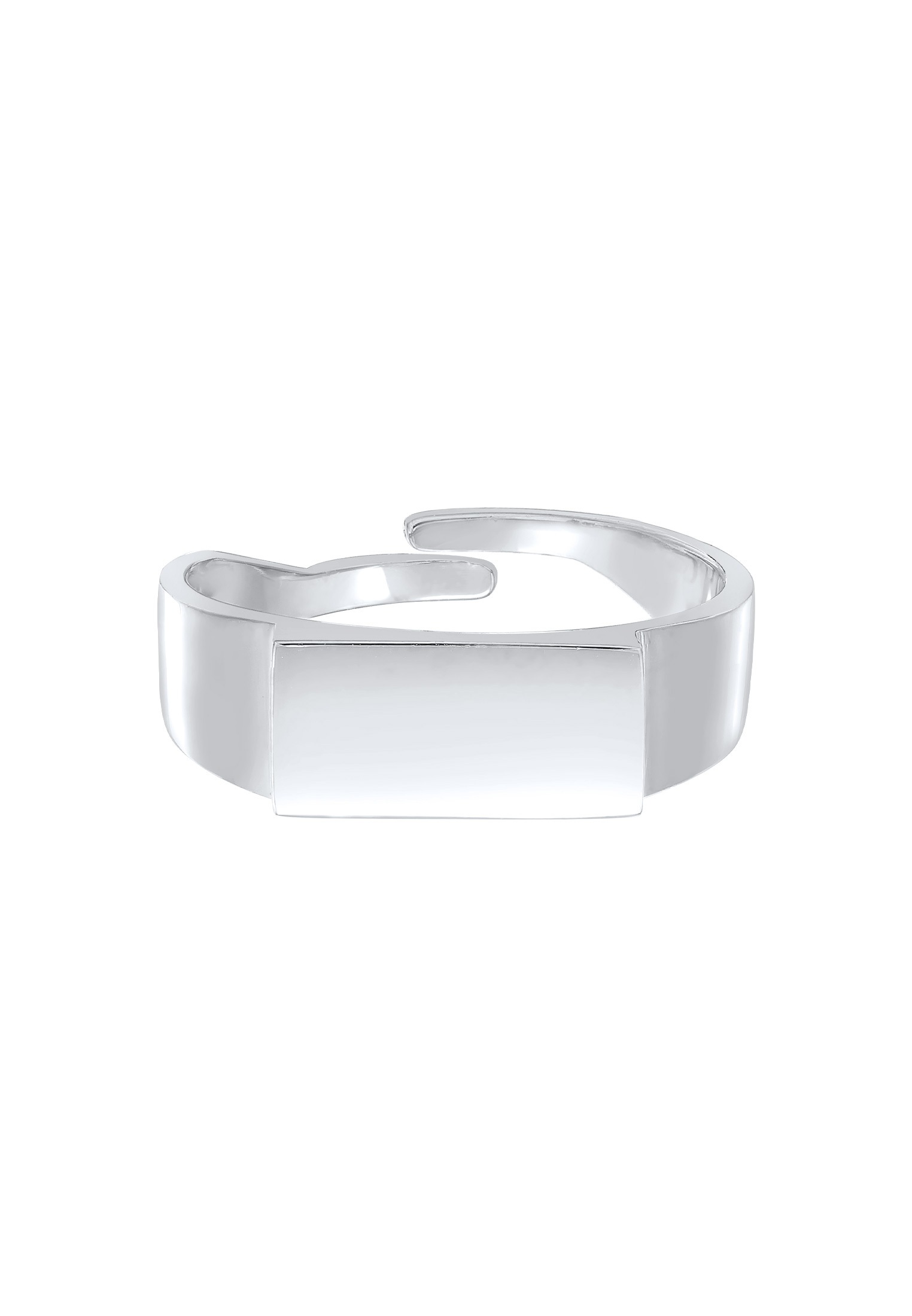 Elli Silberring »Ring Siegelring Verstellbar Offen 925 Silber«