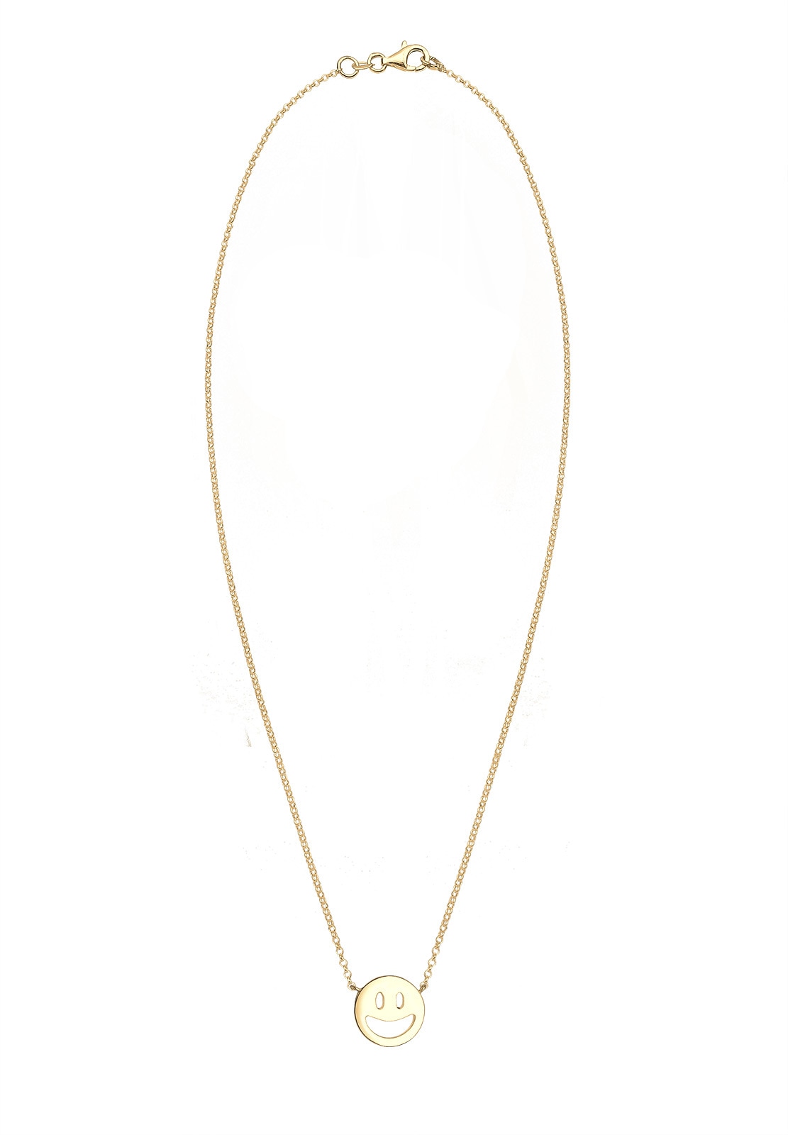 Elli Kette mit Anhänger »Halskette Smiling Face 925 Sterling Silber«