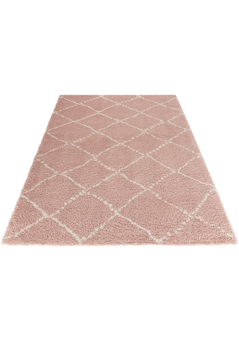 MINT RUGS Hochflor-Teppich »Hash«, rechteckig, 35 mm Höhe, Rauten Design, Scandi Look,... kaufen