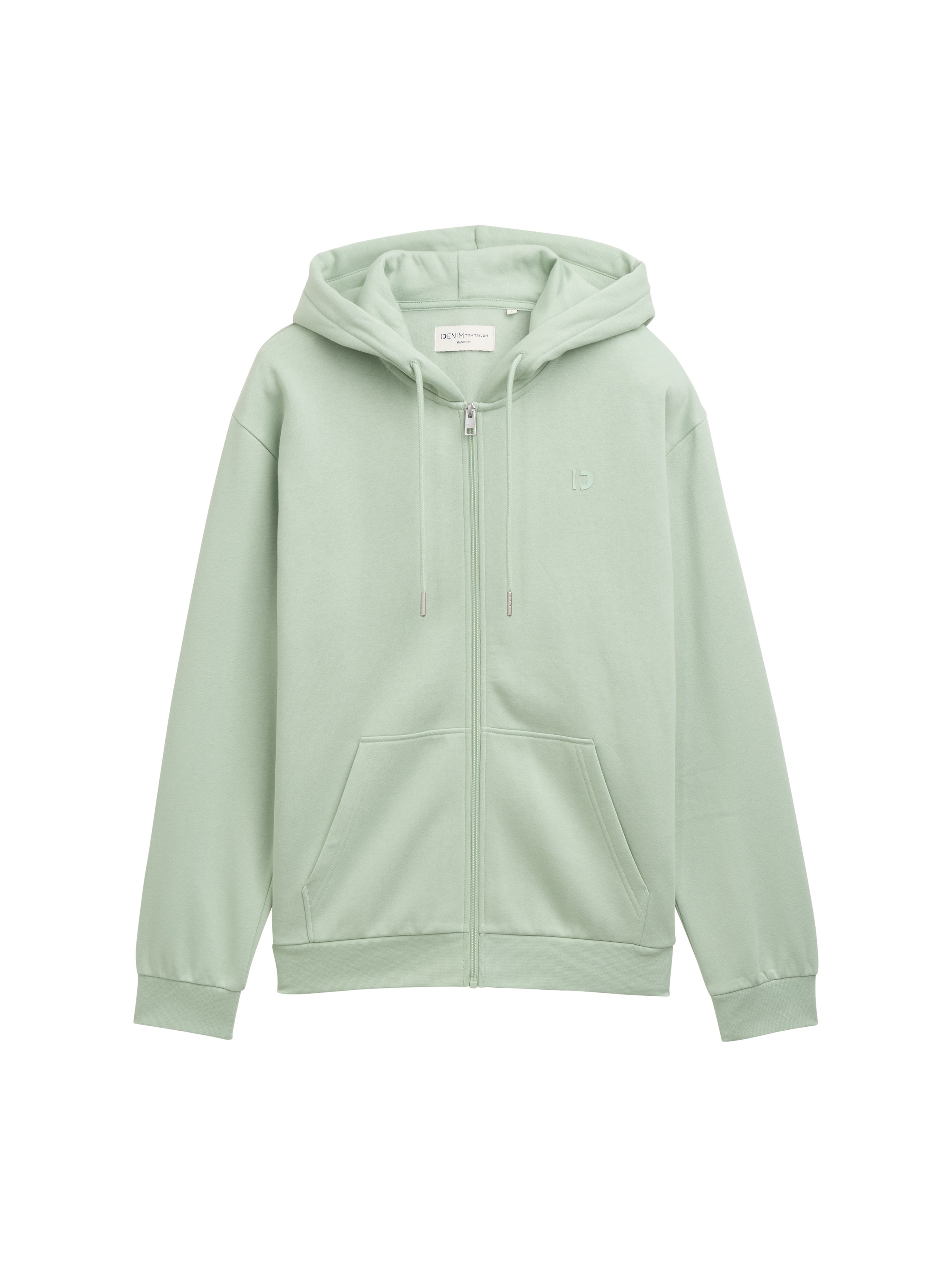 TOM TAILOR Denim Kapuzensweatjacke, mit Logostickerei