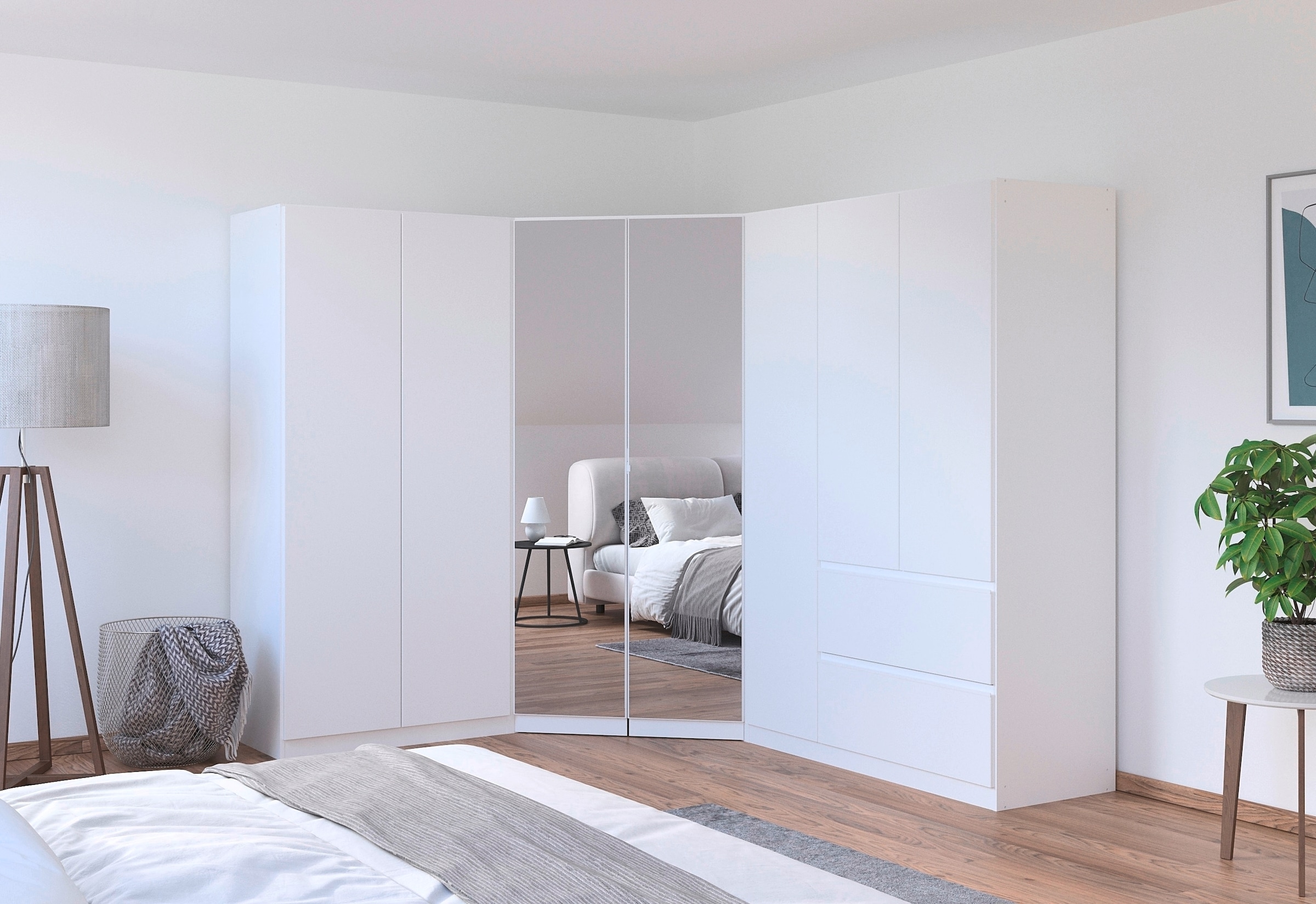 rauch Schrank-Set »Kleiderschrank Schrank Garderobe Wäscheschrank COSTA mit Spiegel«