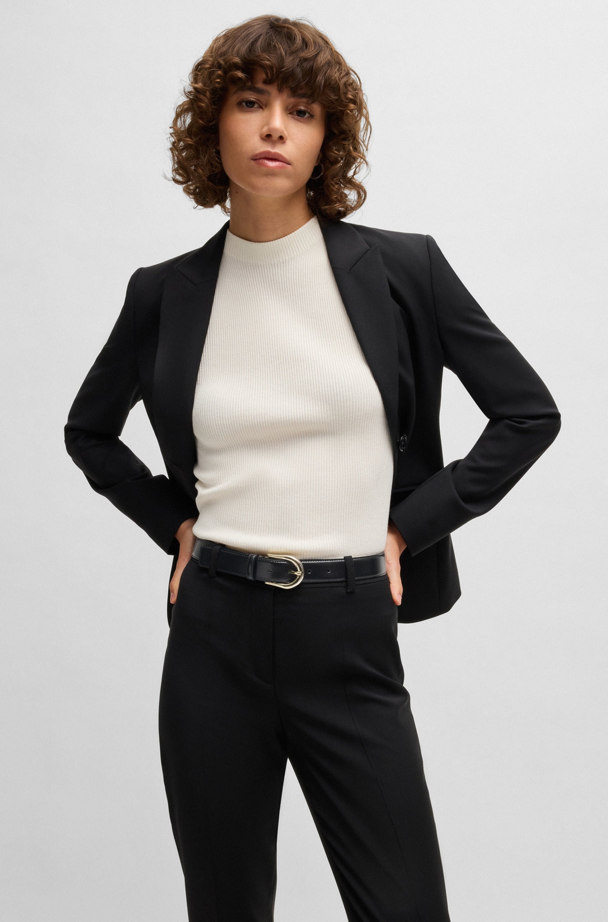 BOSS Ledergürtel »Carol-St-G_Sz30« mit abgerundeter Schließe