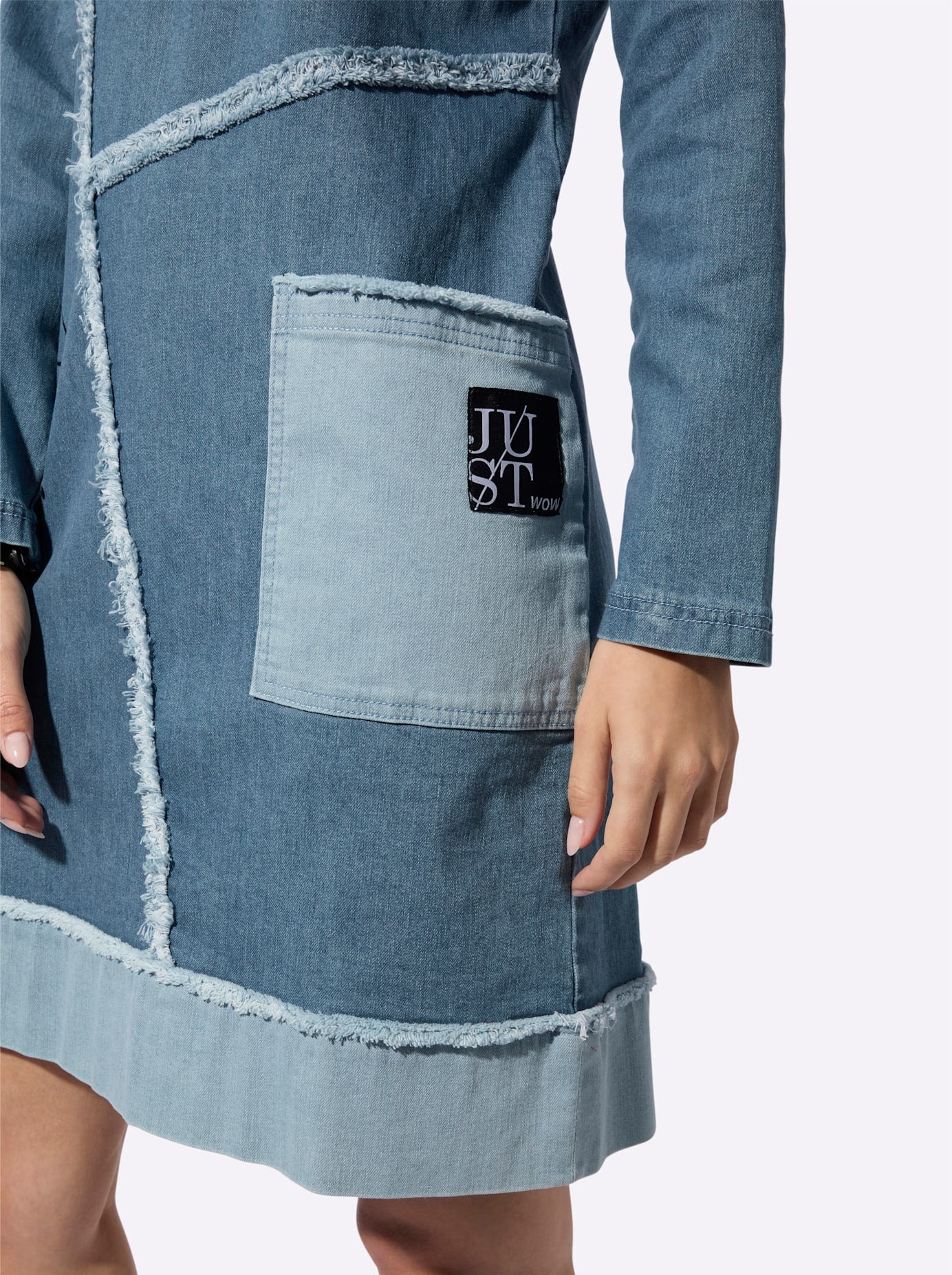 Inspirationen Jeanskleid »Jeans-Kleid« aufgesetzte Taschen