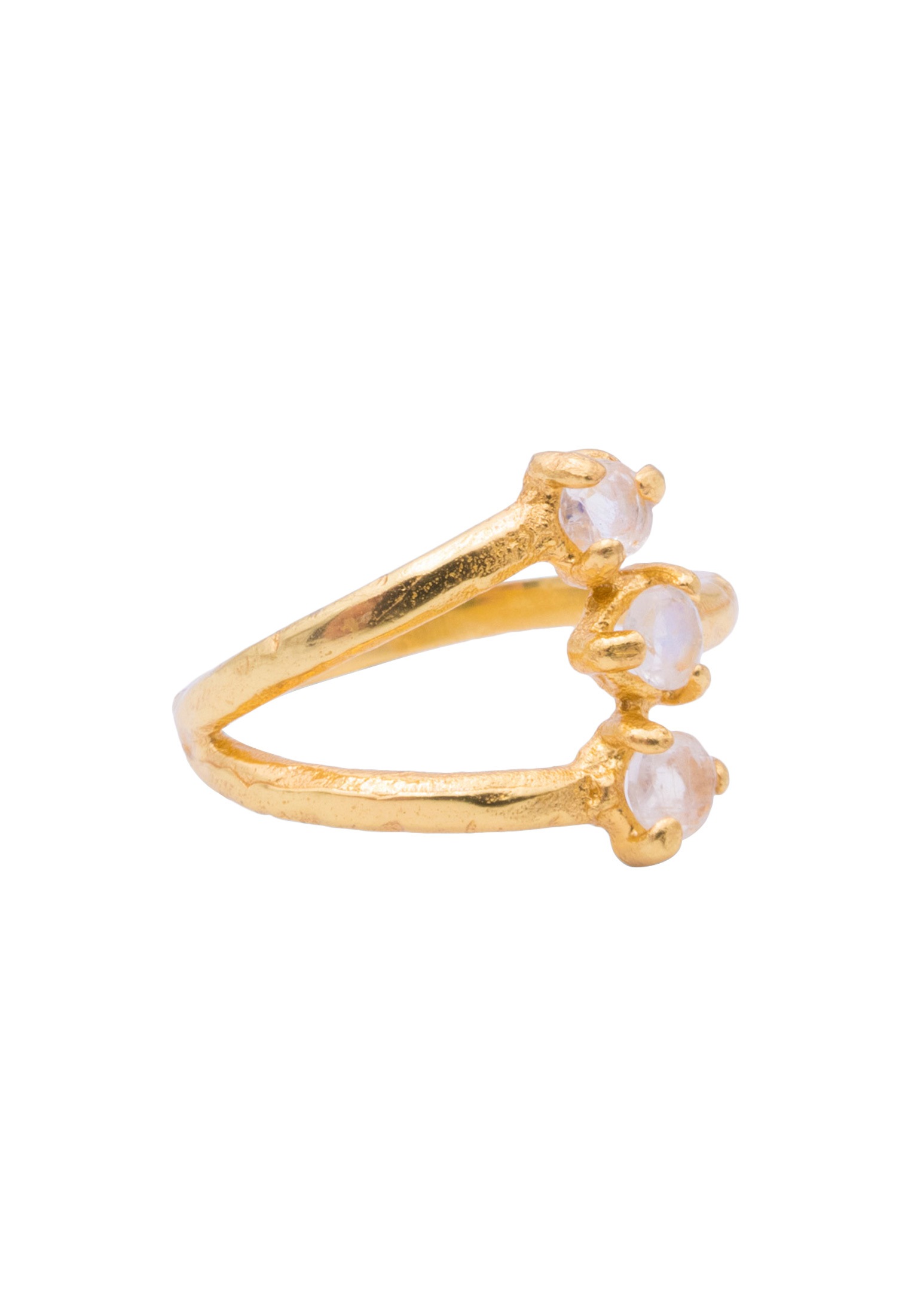 HAZE & GLORY Silberring »Ring Mondstein - Trinity 925 Silber«