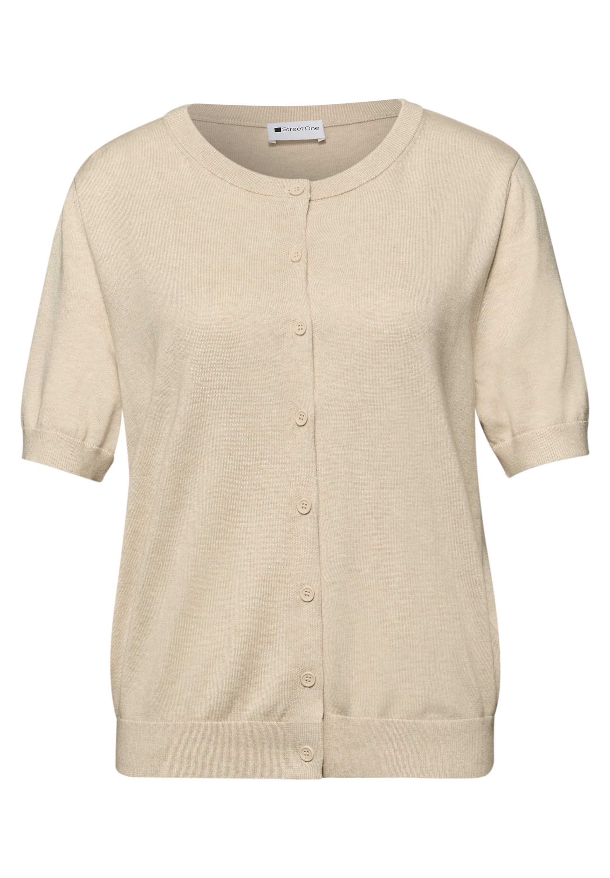 STREET ONE Cardigan Kurzarm-Cardigan mit Rundhals