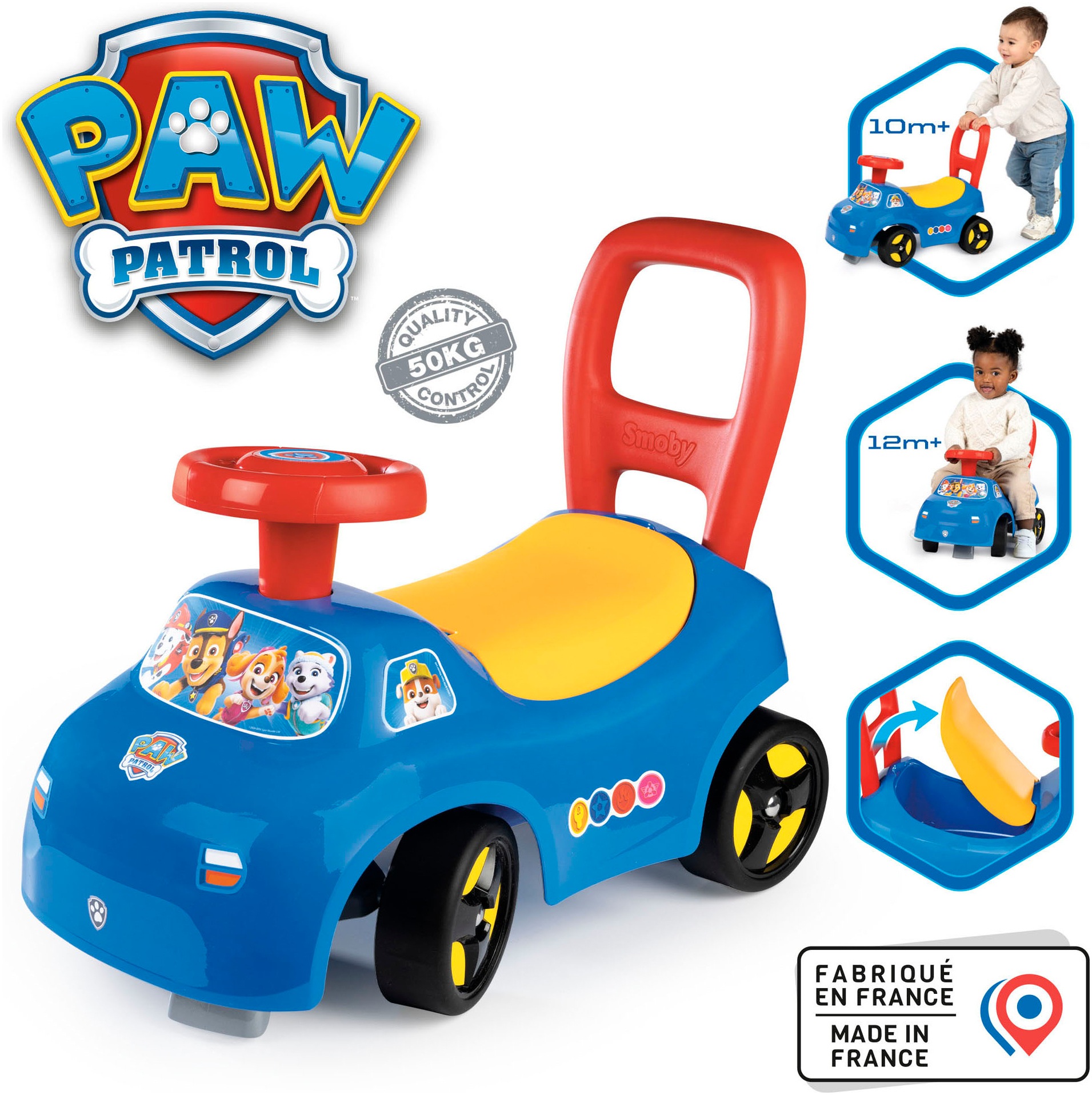 Smoby Rutscherauto »Paw Patrol Rutschauto«, auch als Lauflernhilfe nutzbar; Made in Europe