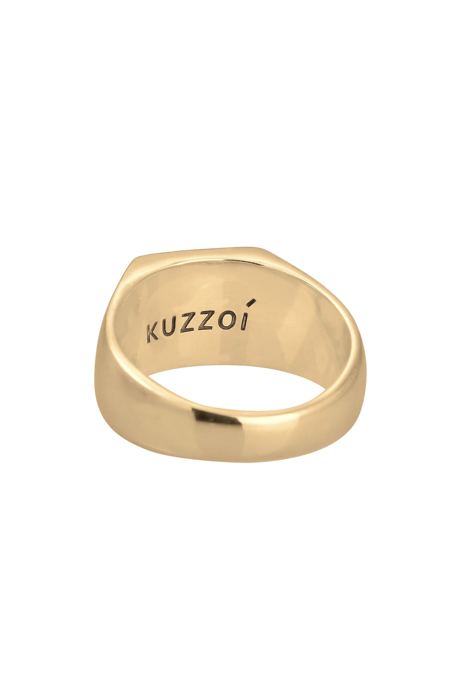 Kuzzoi Siegelring »Ring Herren Siegelring Emaille Logo Basic 925 Silber«