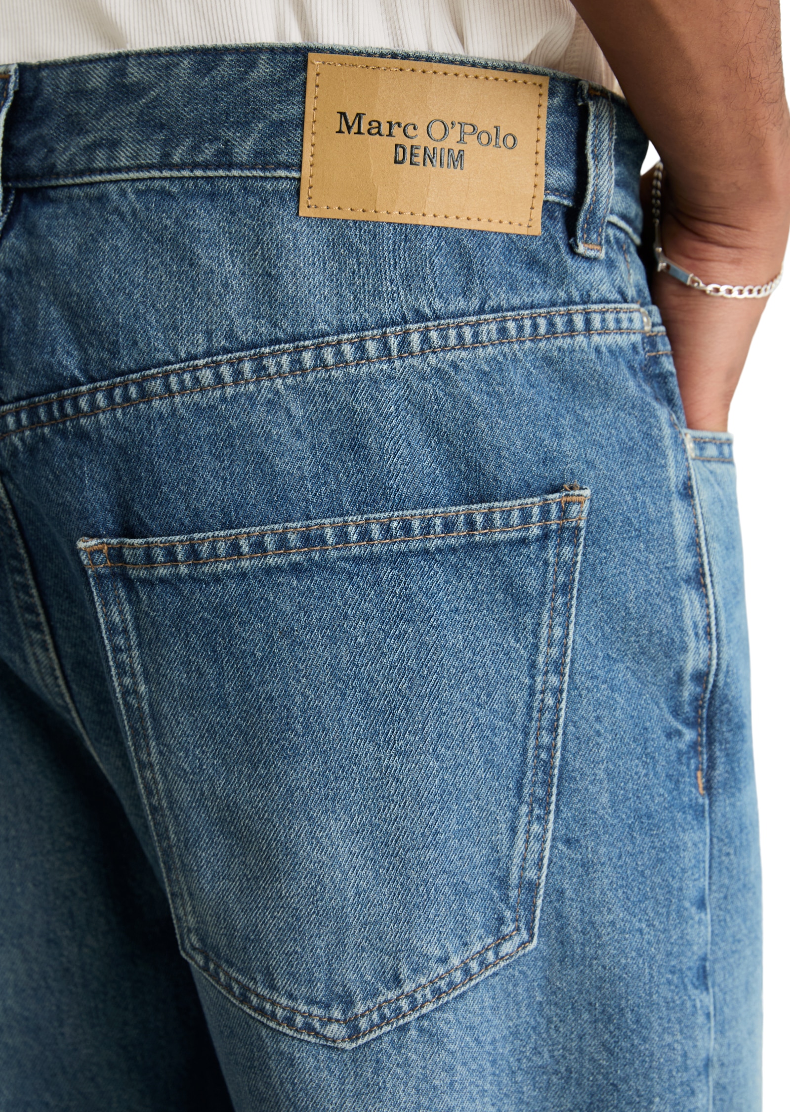 Marc O'Polo DENIM Tapered-fit-Jeans Model Runne tapered aus reiner Bio-Baumwolle