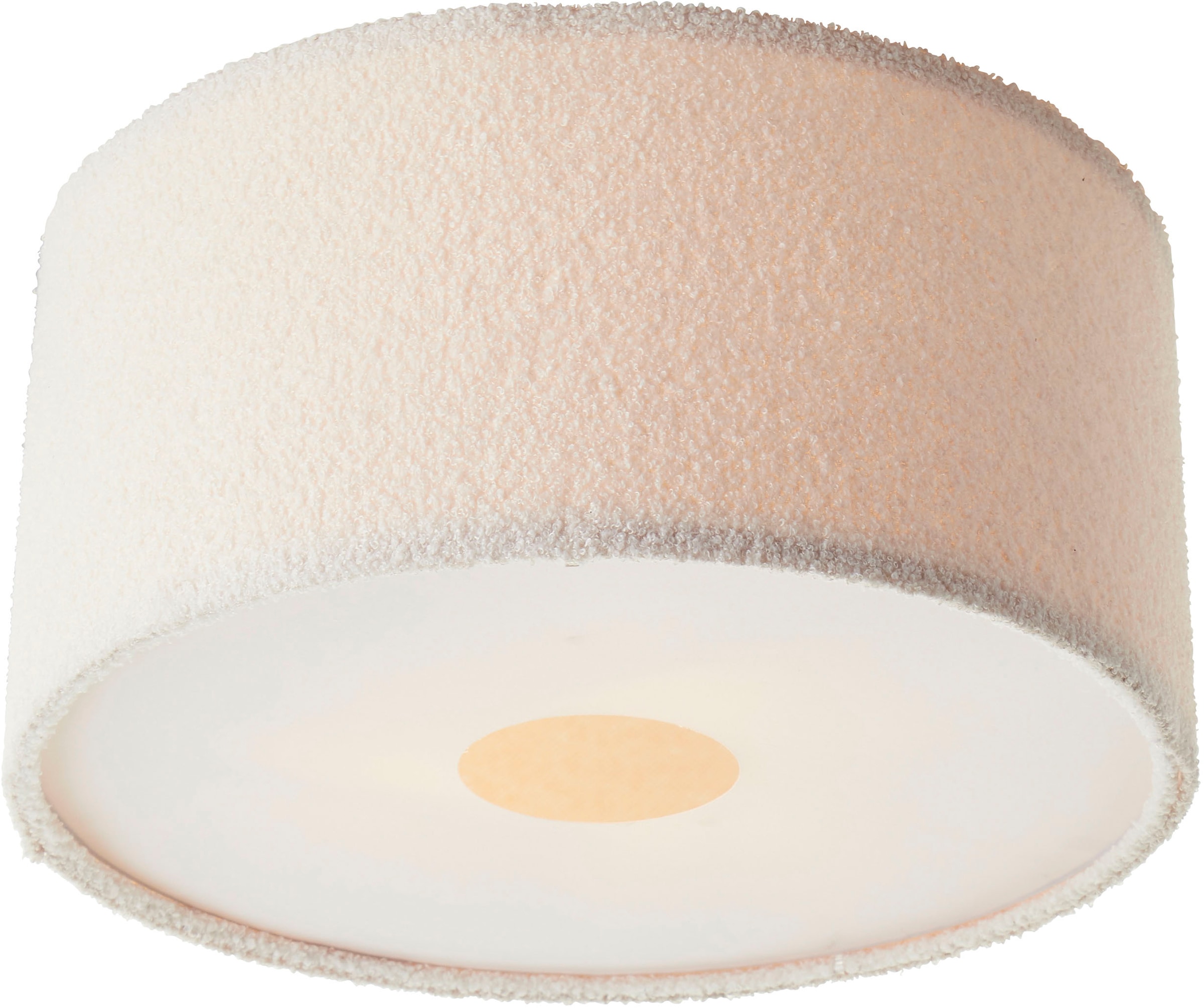 LeGer Home by Lena Gercke Deckenleuchte »Debora«, 3 flammig, Teddy-Stoff, Ø 45 cm, E27, beige